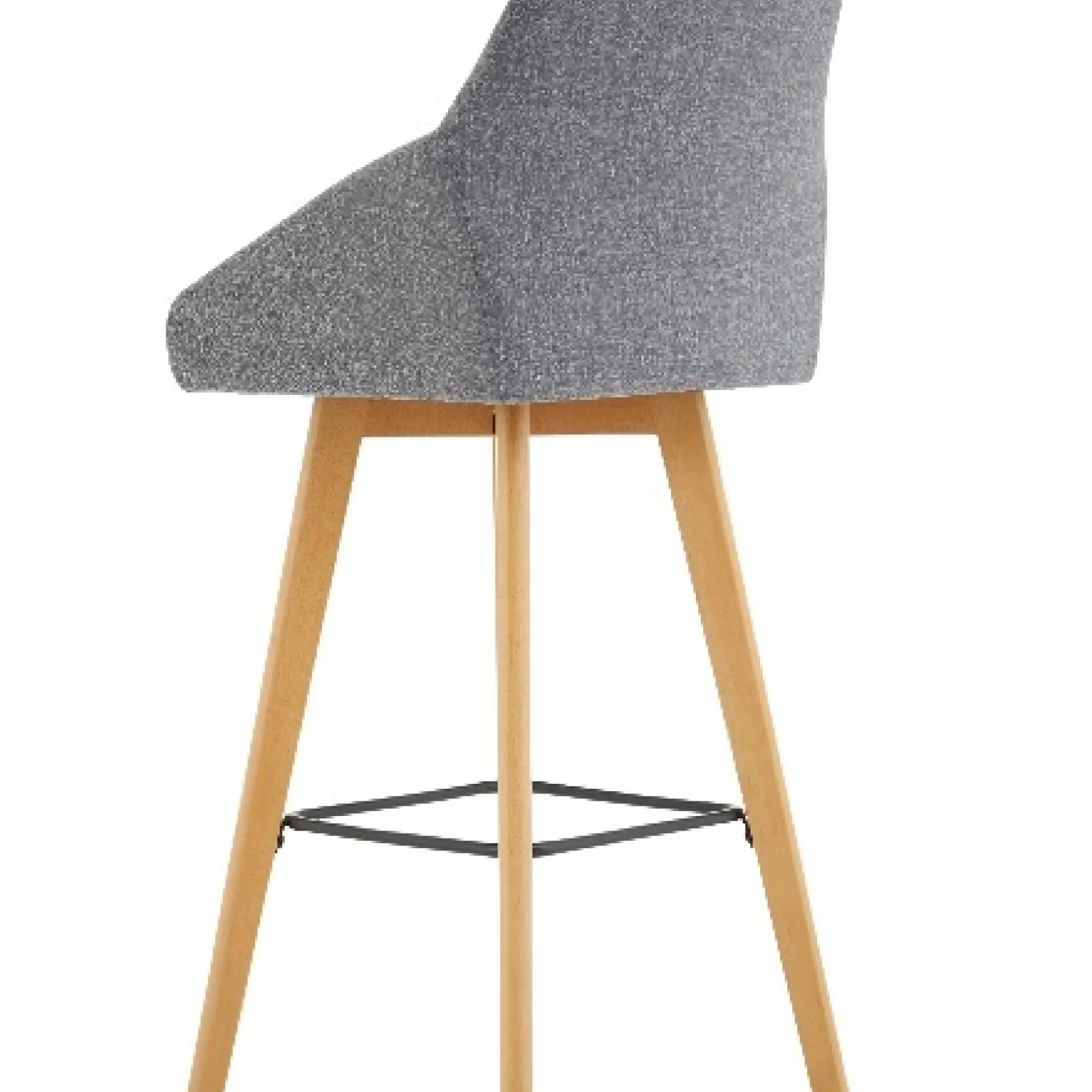 LOF Direct Carmen Grey Fabric Stool BR000225 rear angle