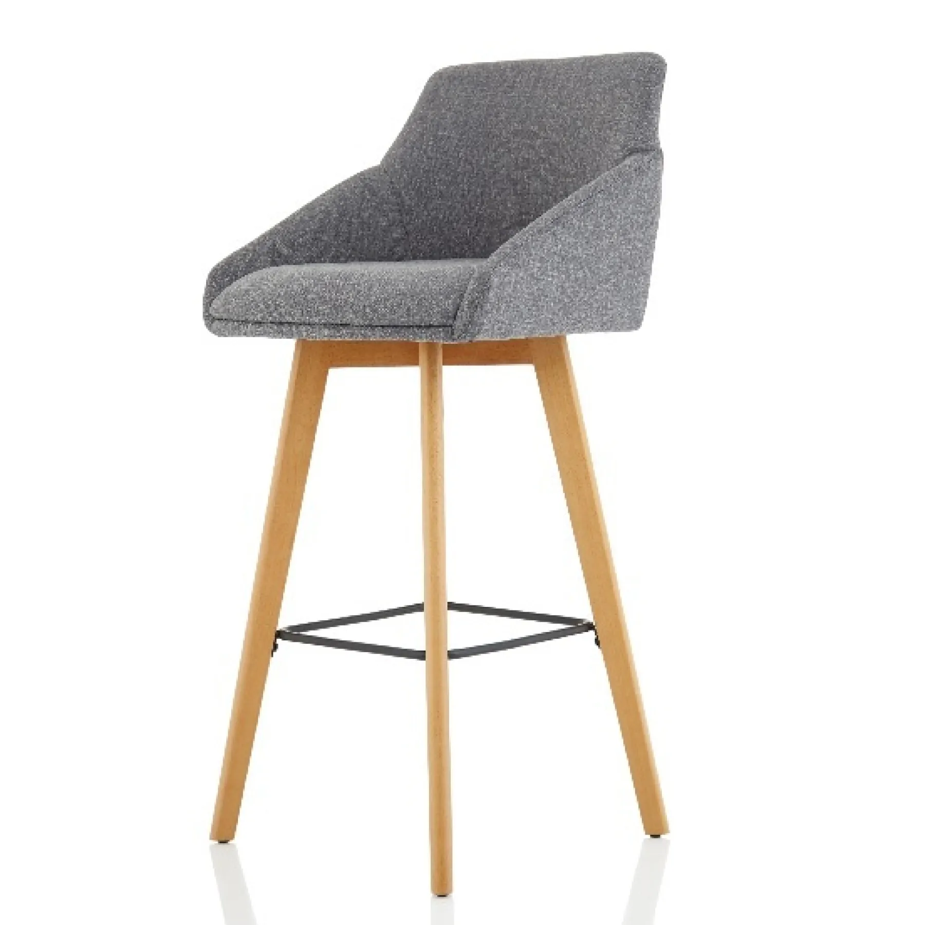 LOF Direct Carmen Grey Fabric Stool BR000225 angle