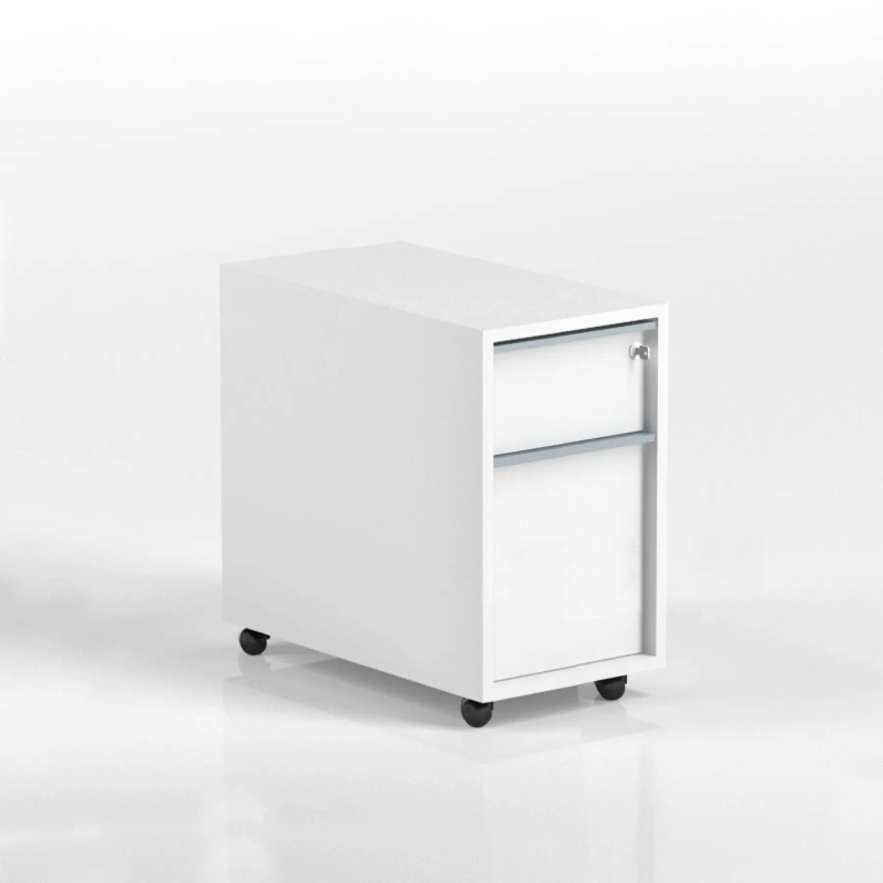 LOF Direct Nova 2 Drawer White pedestal DNF627