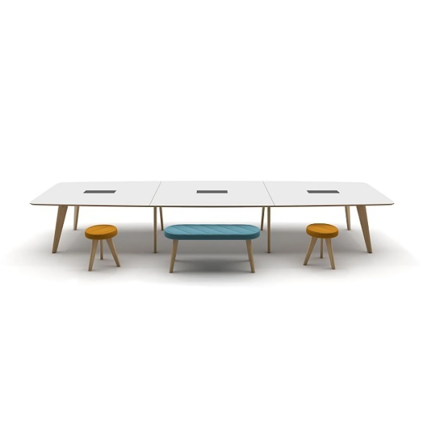 LOF Direct Arby Wooden Leg Meeting Table Moventi 8