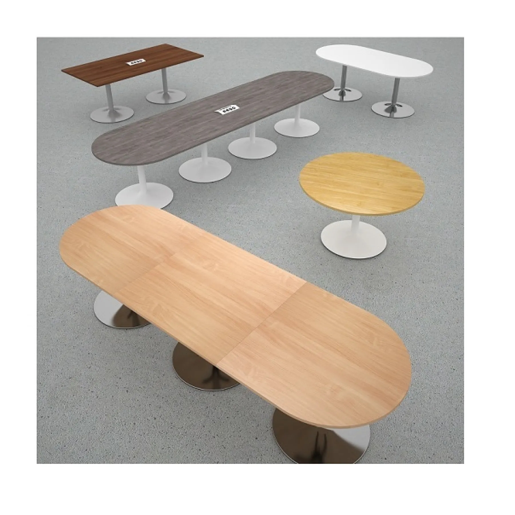 LOF Direct Dams Boardroom Tables Trumpet Base