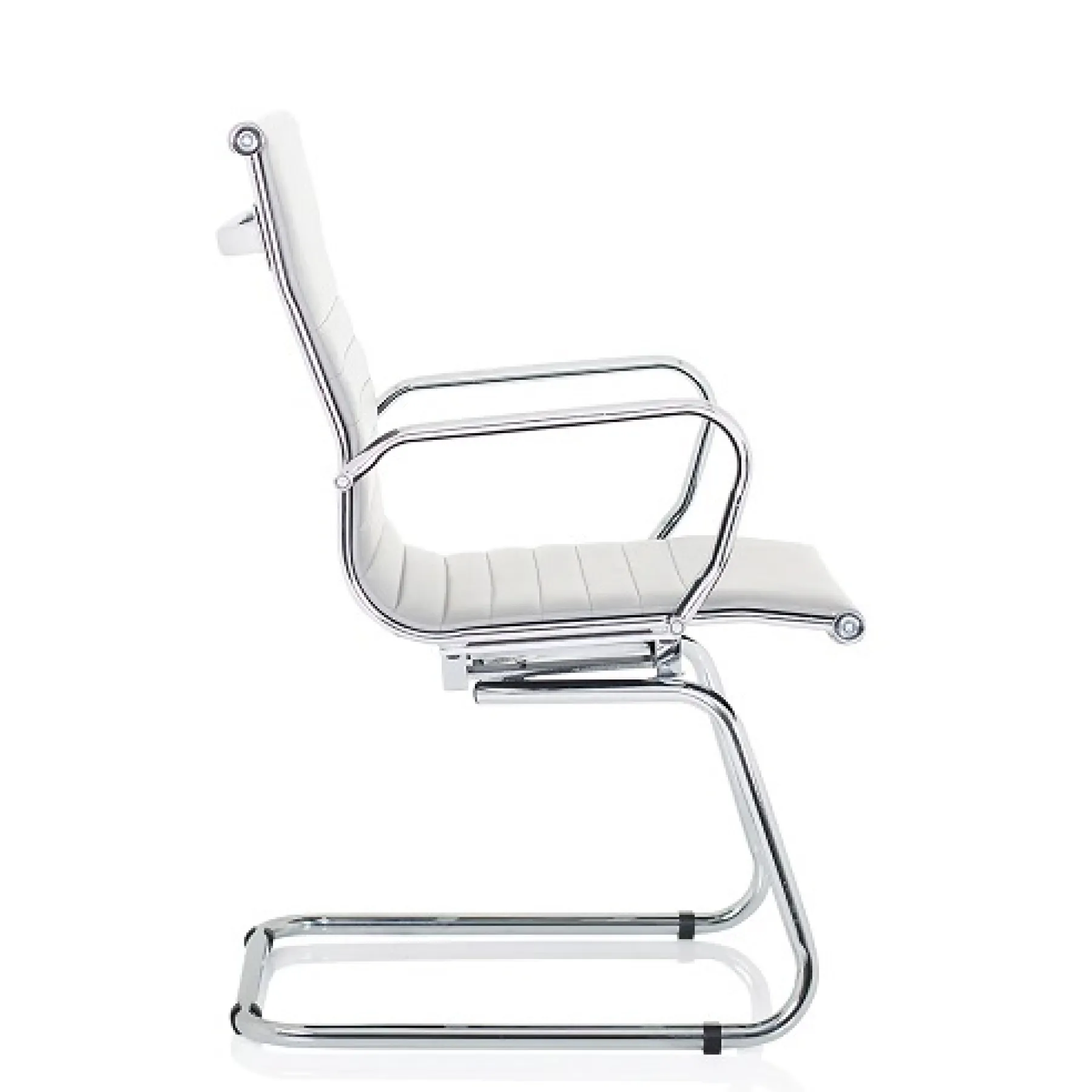 LOF Direct Dynamic Nola White Leather Meeting Chairs Back Side2