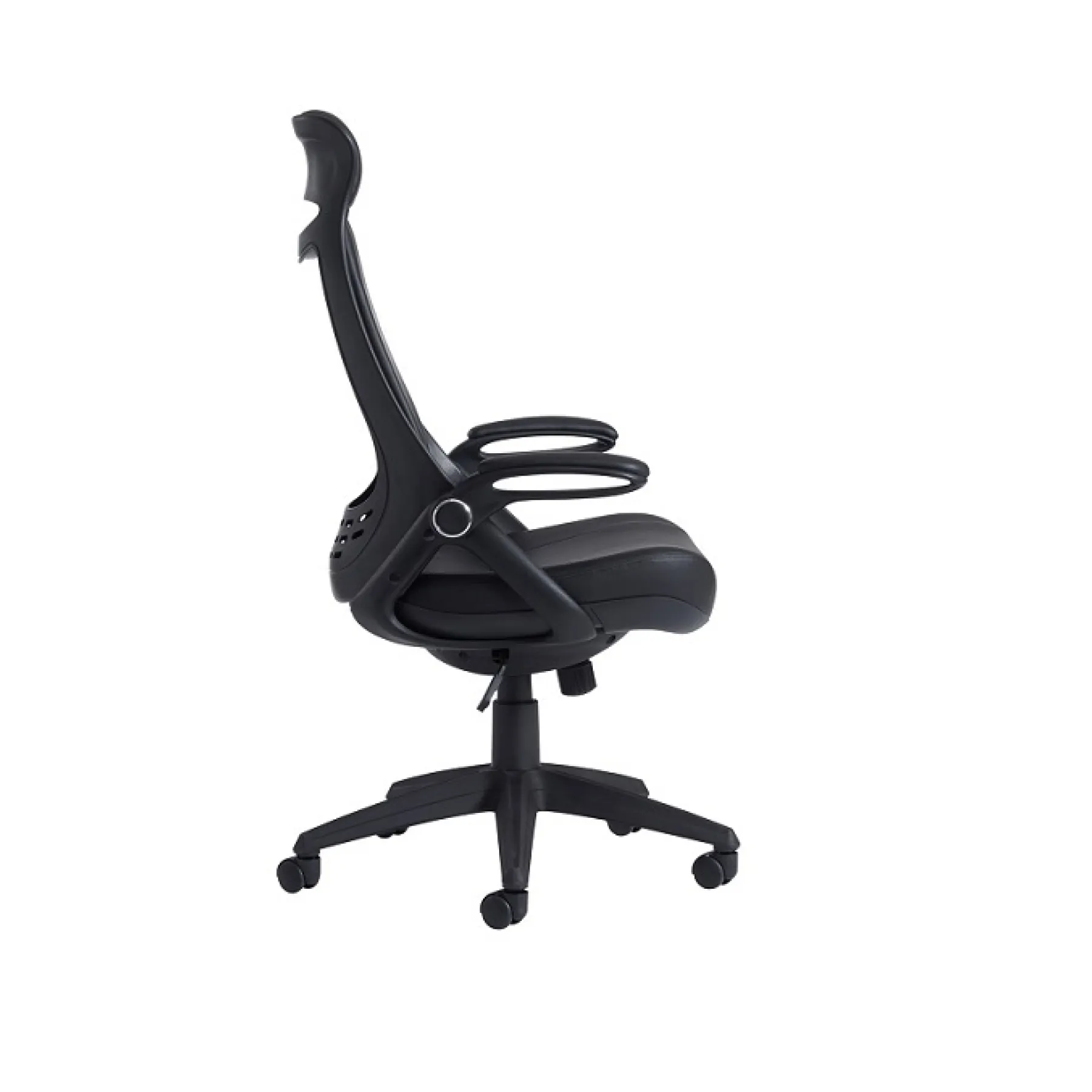 LOF Direct Dams Tuscan Chair TUS300 T1 BLK Black Leather Side