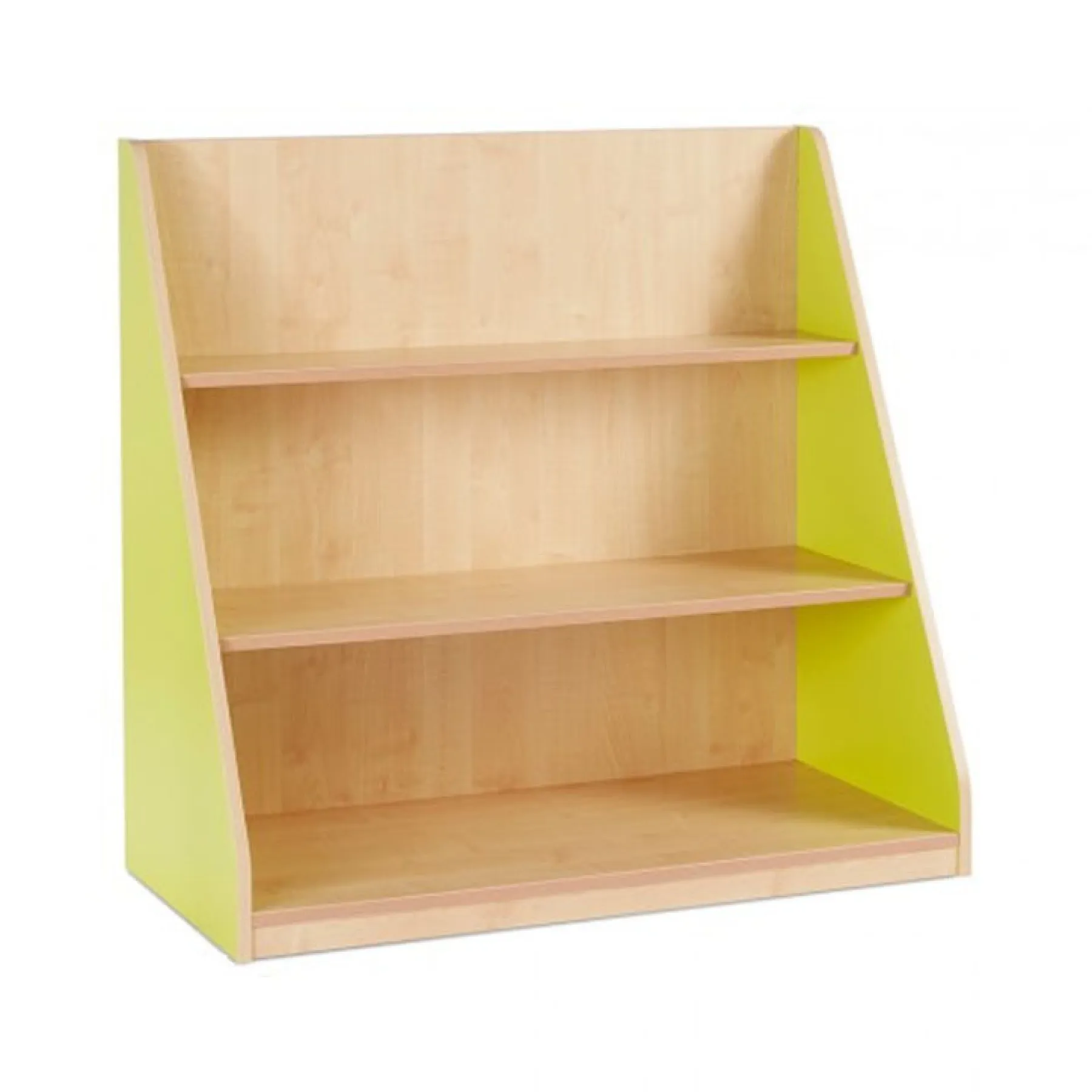 LOF Direct Monarch Single sided library unit with 2 fixed shelves LIME