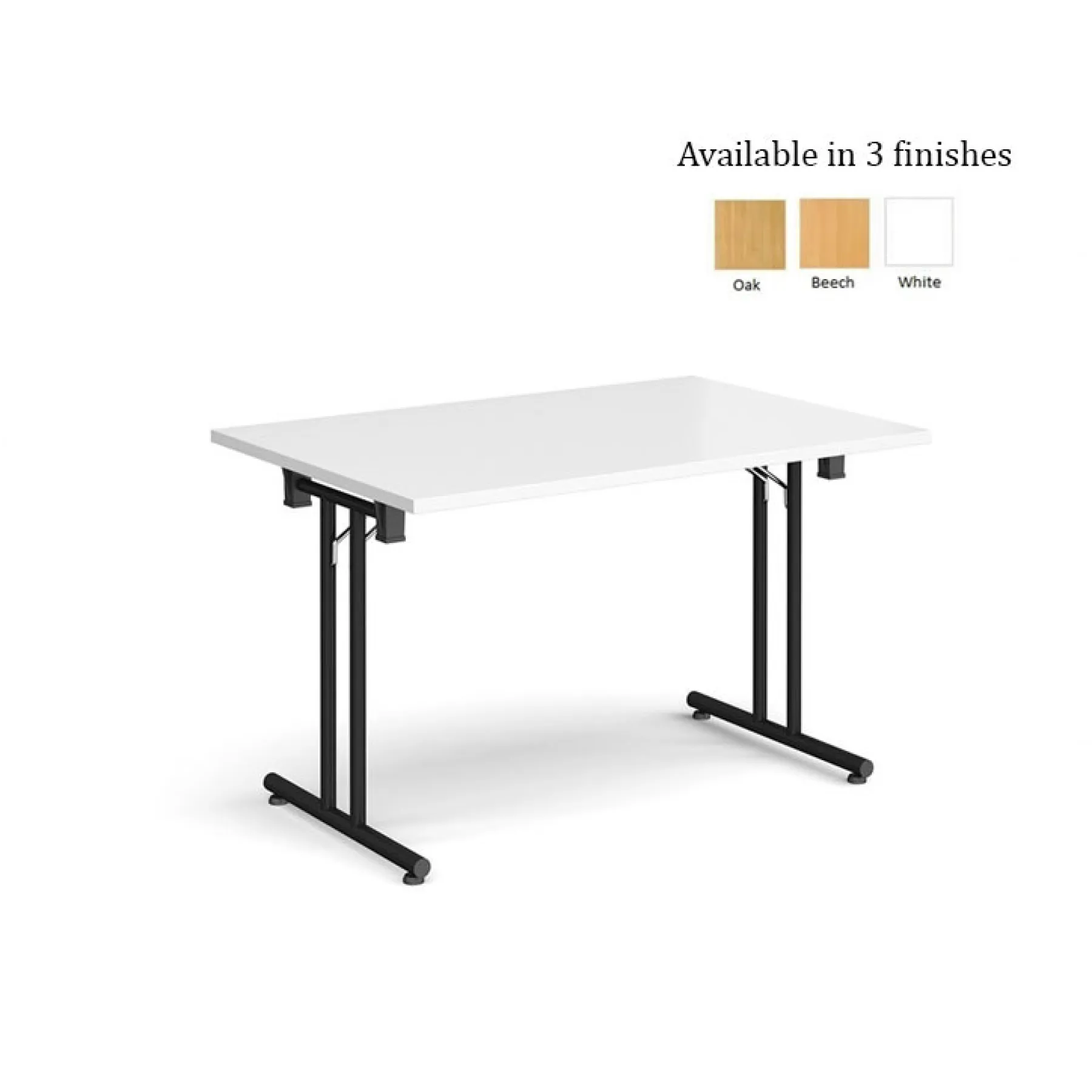 LOF Direct Dams Straight folding leg meeting tables WHITE BLK front picture