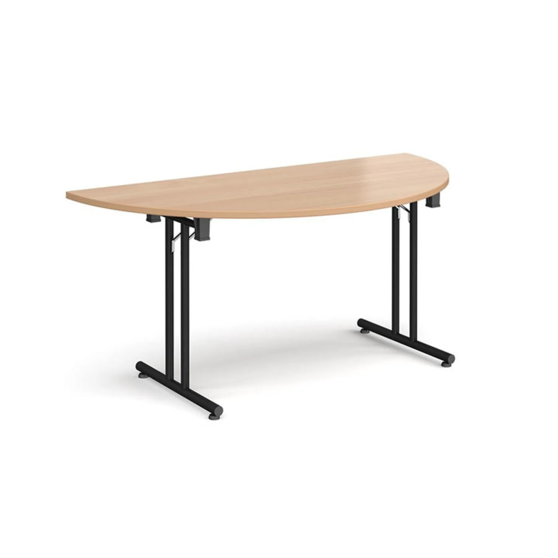 LOF Direct Dams Semi circle straight folding leg meeting table BEECH BLK