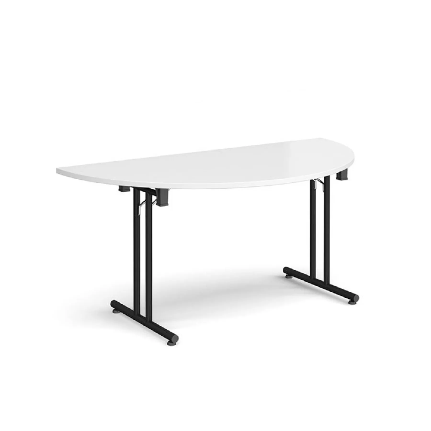 LOF Direct Dams Semi circle straight folding leg meeting table White BLK