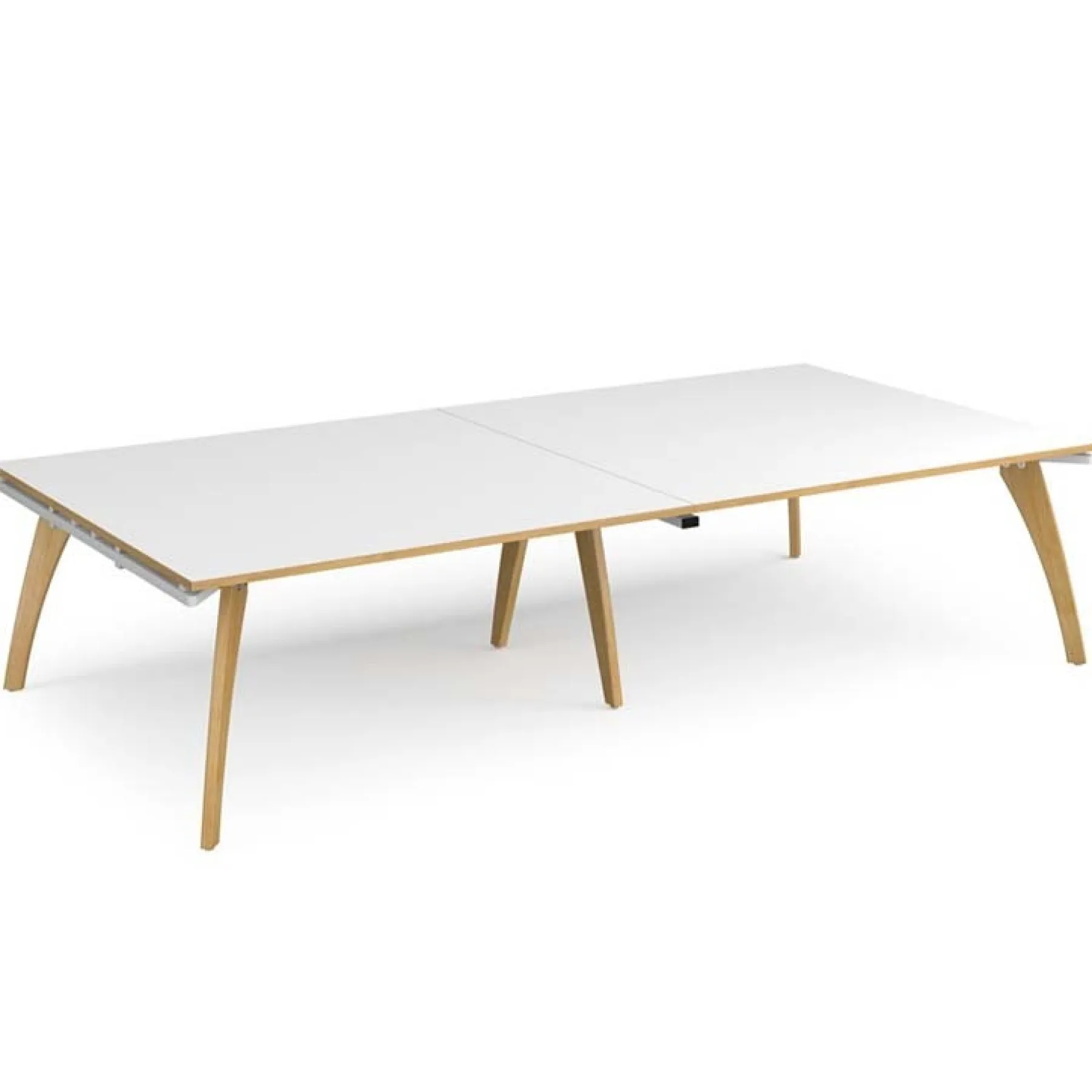 L Of Direct Dams Fuze rectangular meeting table White and OAK