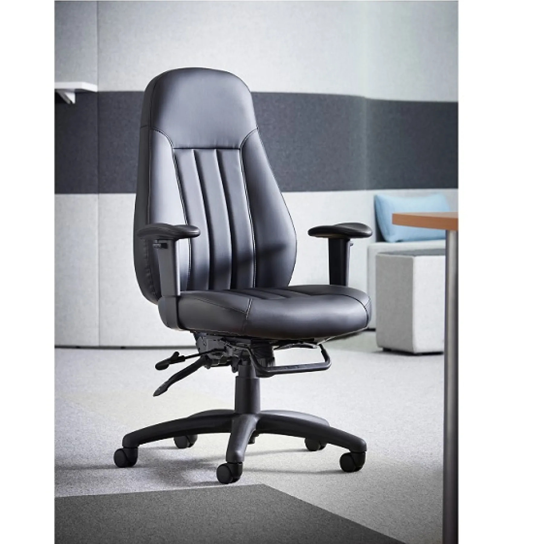 LOF Direct Zeus High Back Leather Executive Chair ZEU300 K2 Cortona Side Roomset2