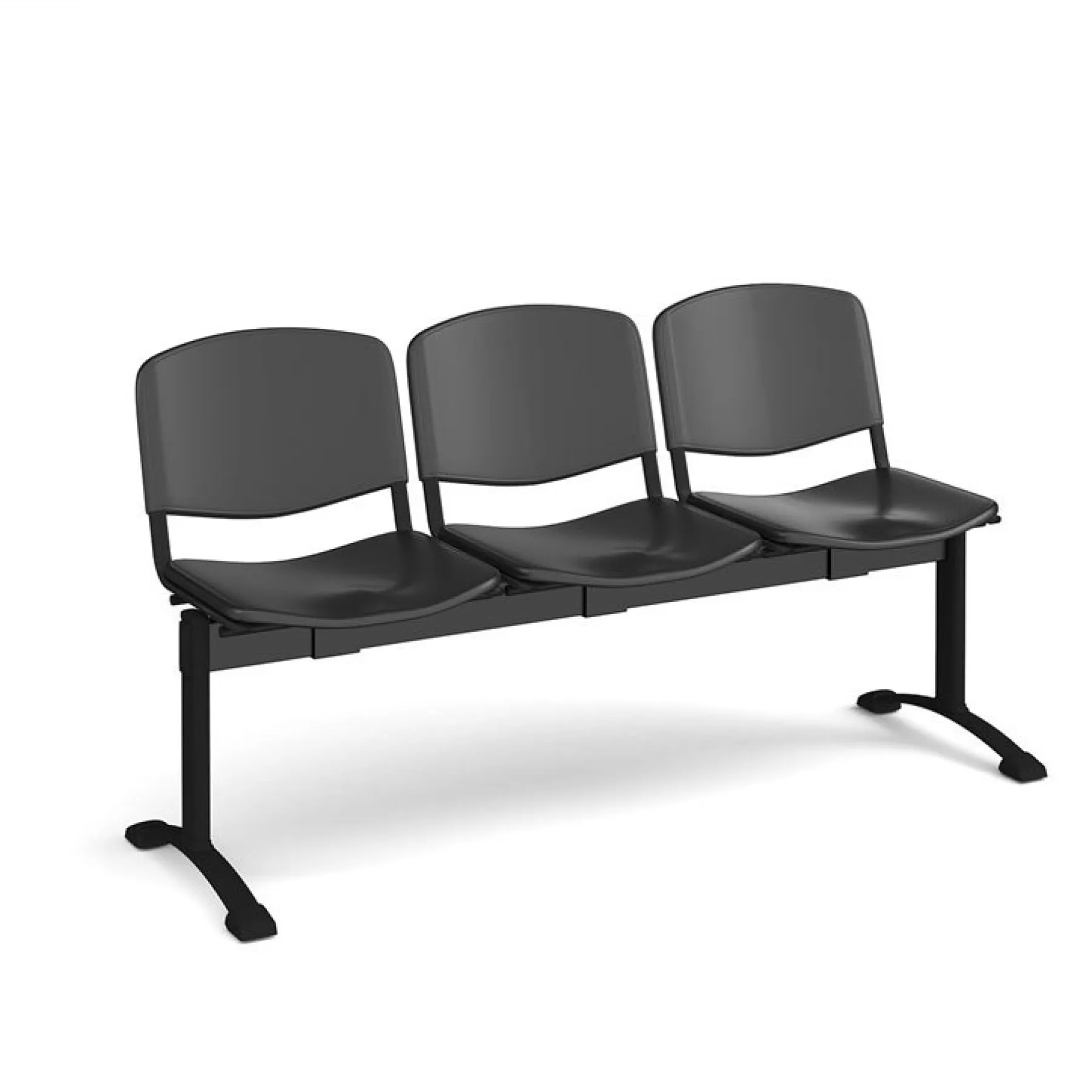 LOF Direct Dams Taurus plastic bench 3 seat BLK