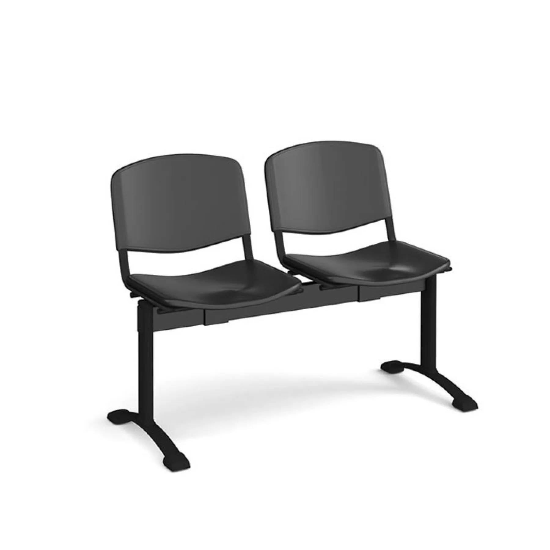 LOF Direct Dams Taurus plastic bench 2 seat BLK