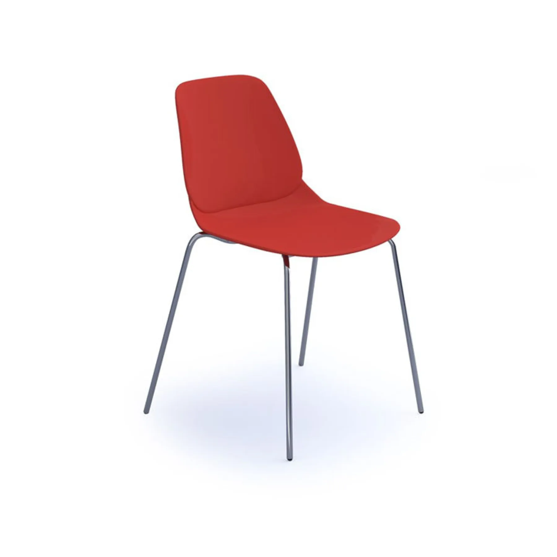 LOF Direct Dams Strut Chair RED 4 leg frame