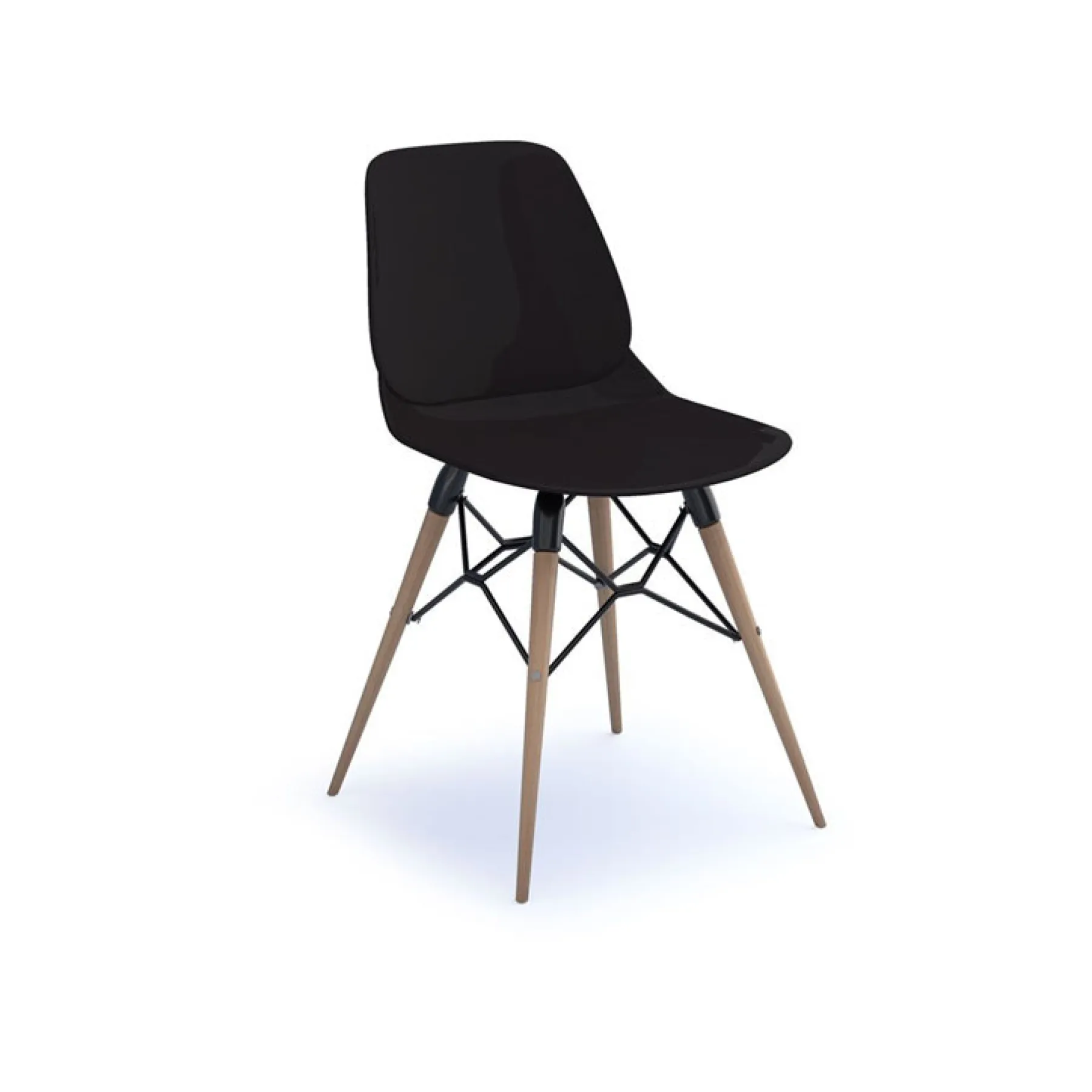 LOF Direct Dams Strut Chair BLK Natural