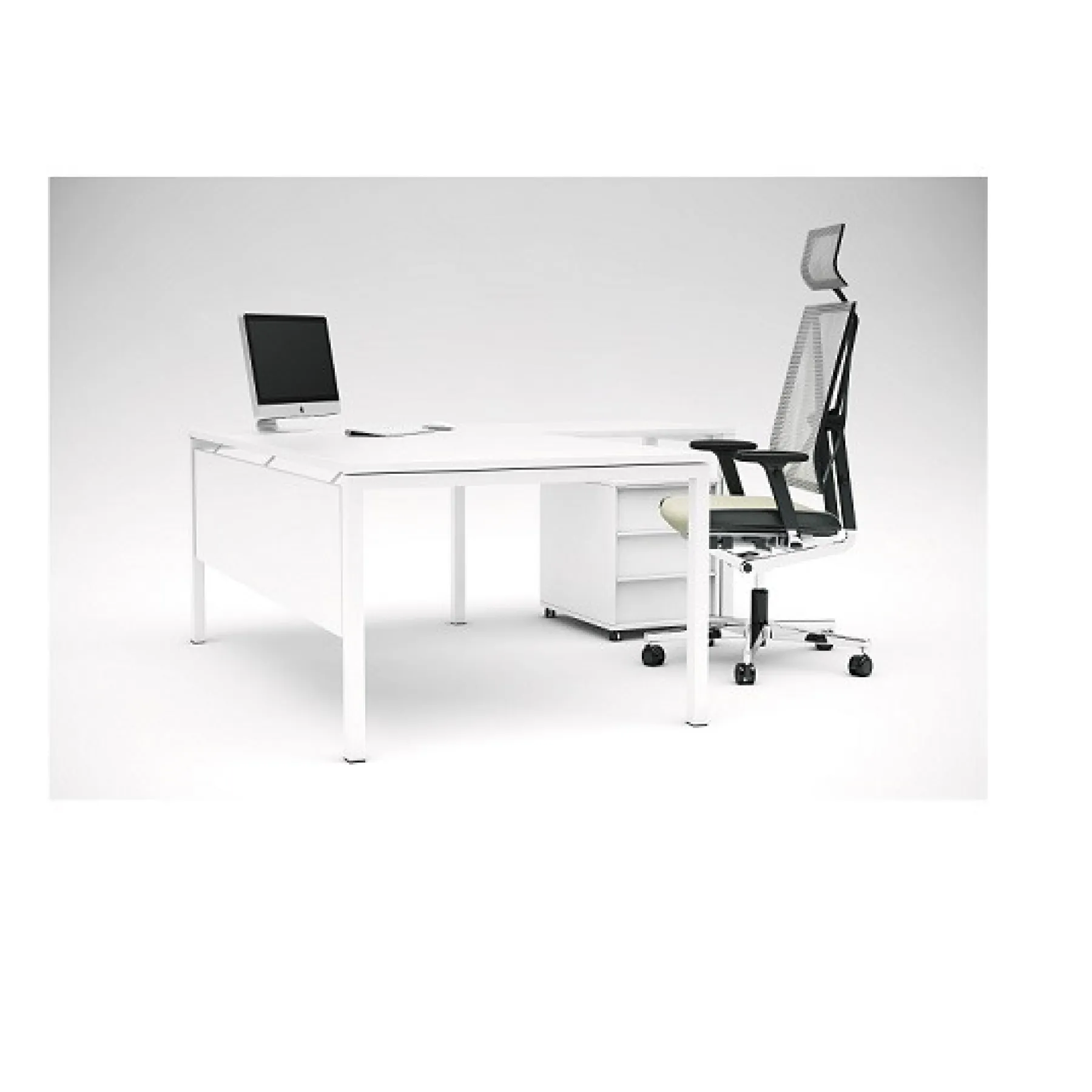 LOF Direct Nova Office Furniture Desk Return Roomset1