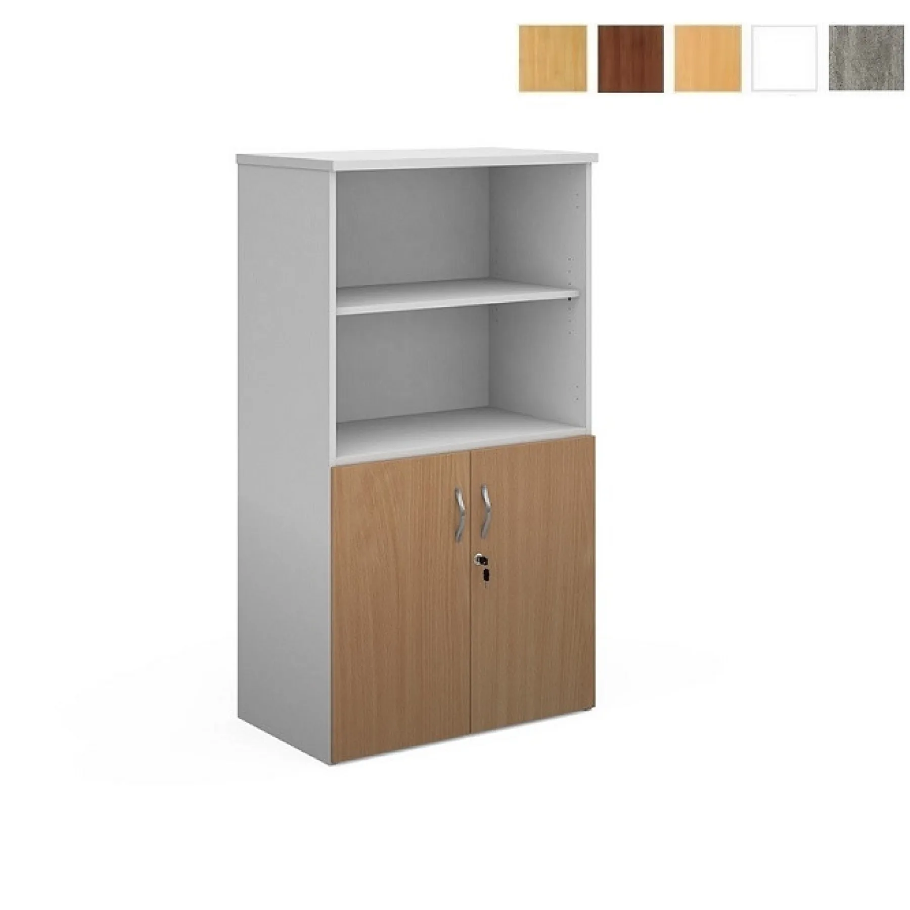 LOF Direct Dams Combination Cupboard R1440 OP Beech and White Swatches