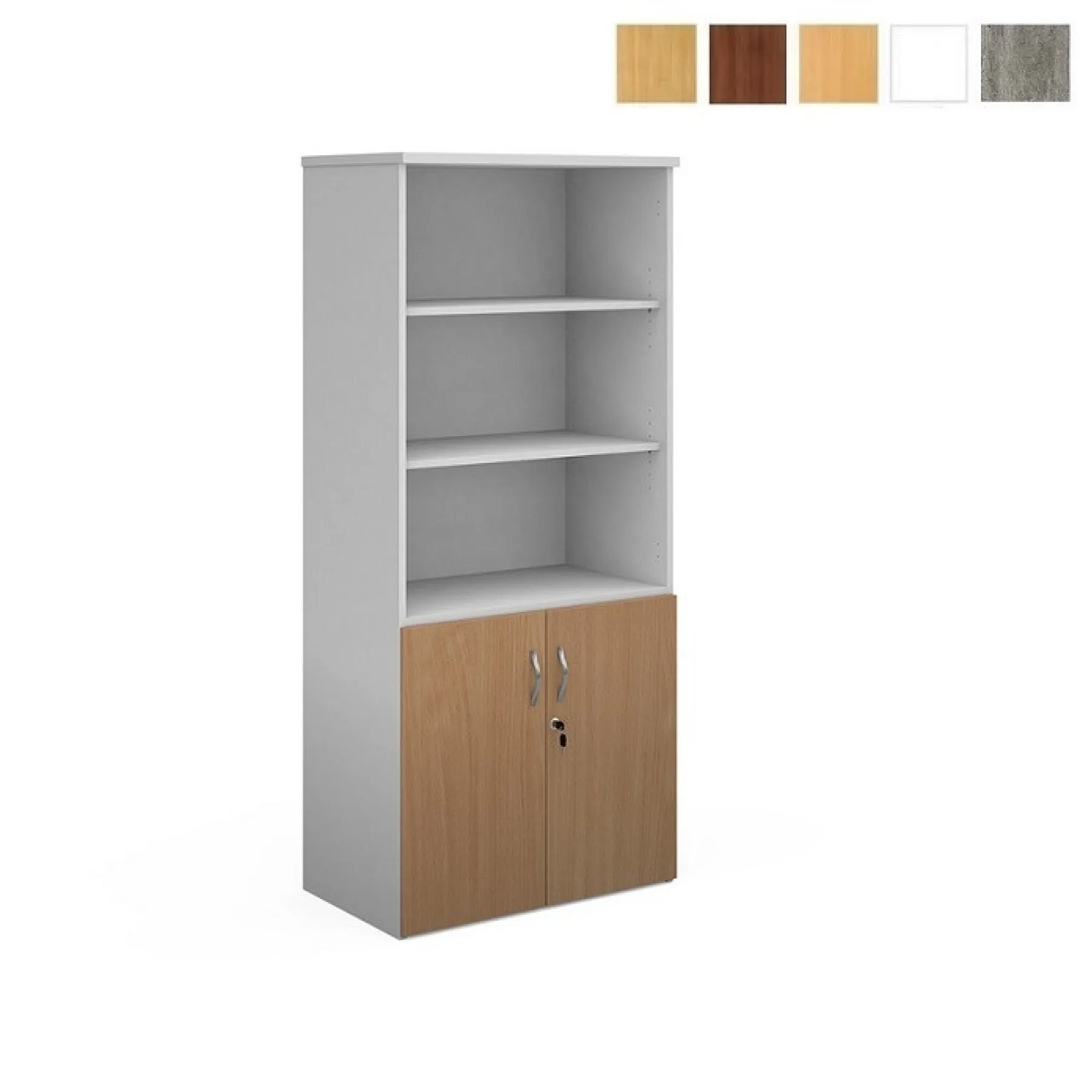 LOF Direct Dams Combination Cupboard R1790 OP Beech and White Swatches