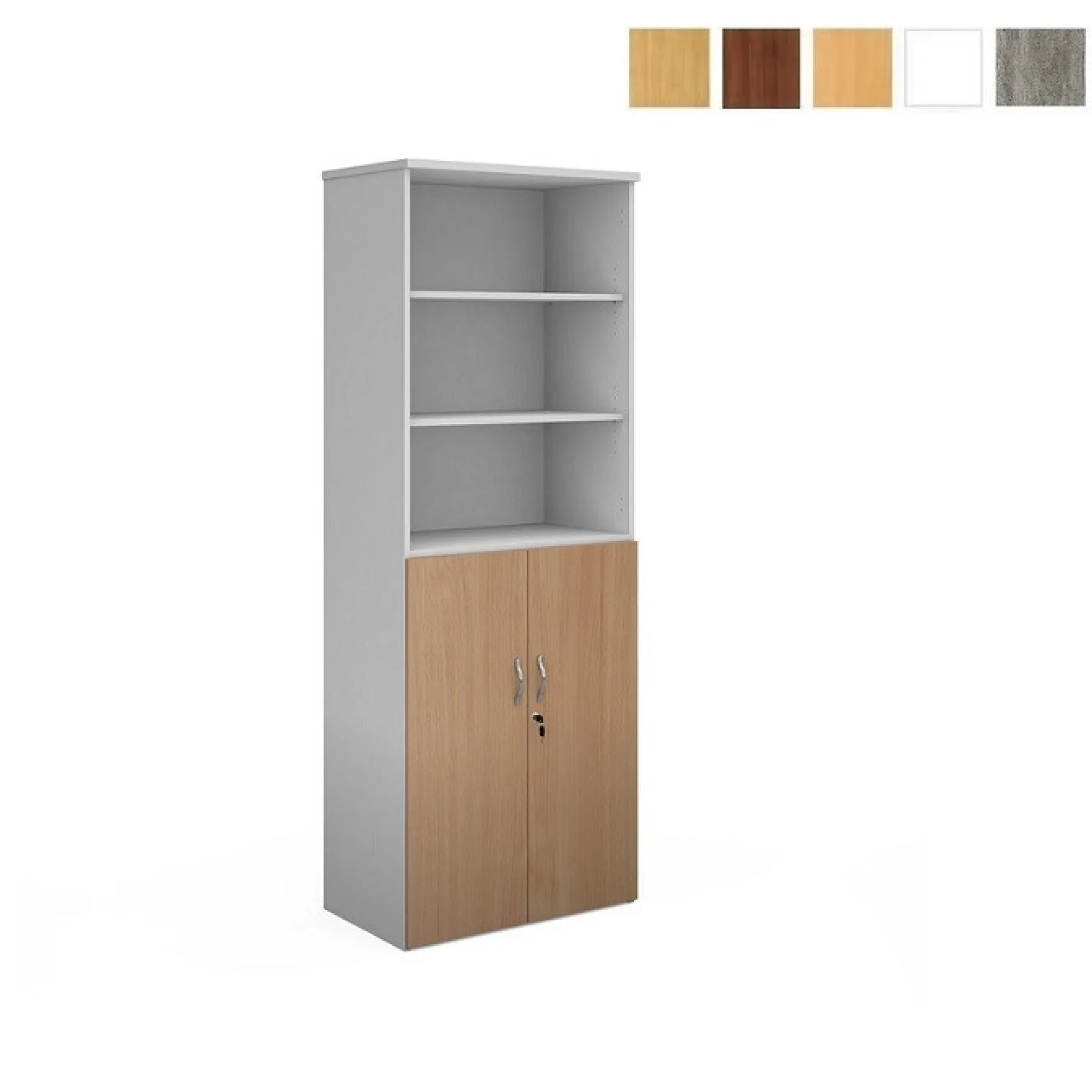 LOF Direct Dams Combination Cupboard R2140 OP White Beech Swatches