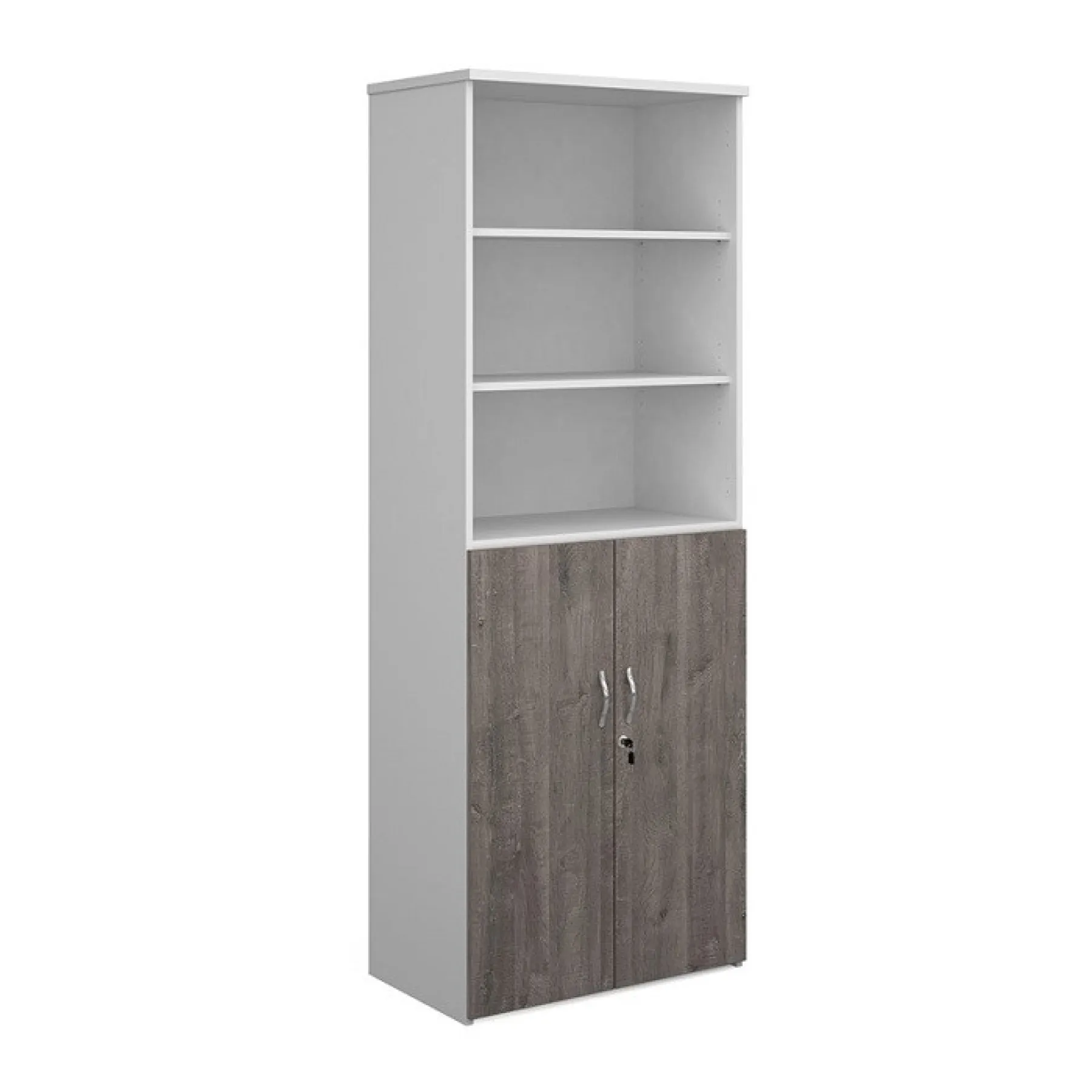 LOF Direct Dams Combination Cupboard R2140 OP White Grey Oak