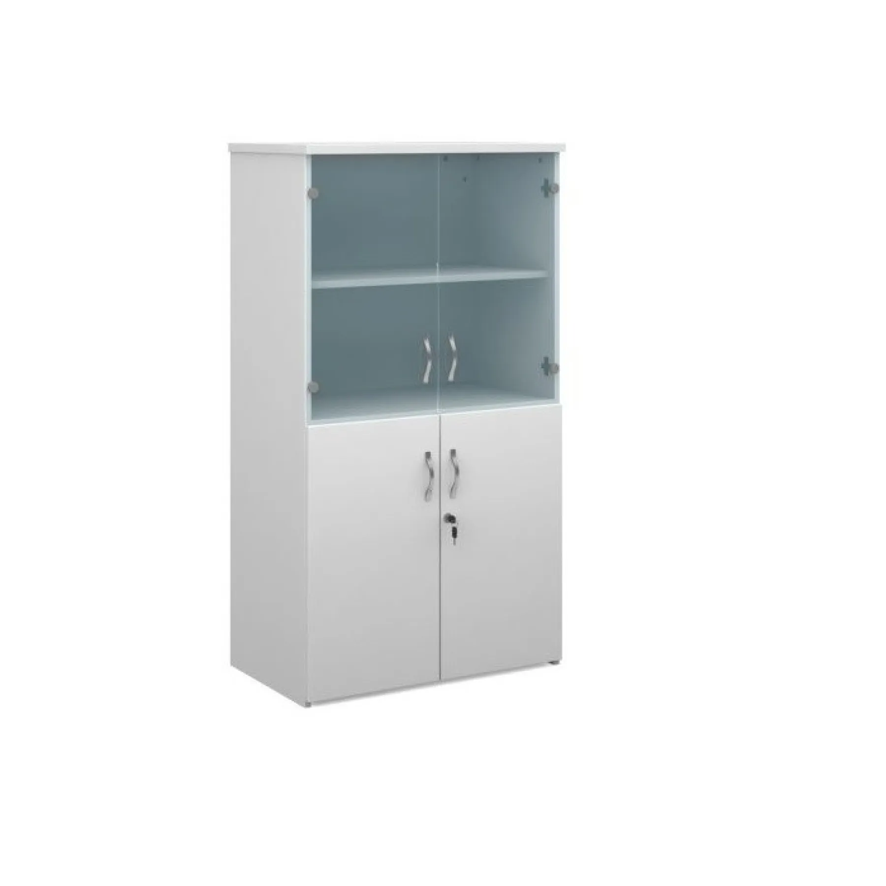 LOF Direct Dams Glazed Combination Cupboard R1440 COM White