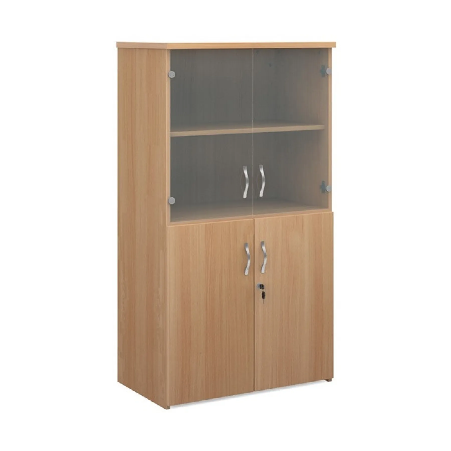 LOF Direct Dams Glazed Combination Cupboard R1440 COM Beech