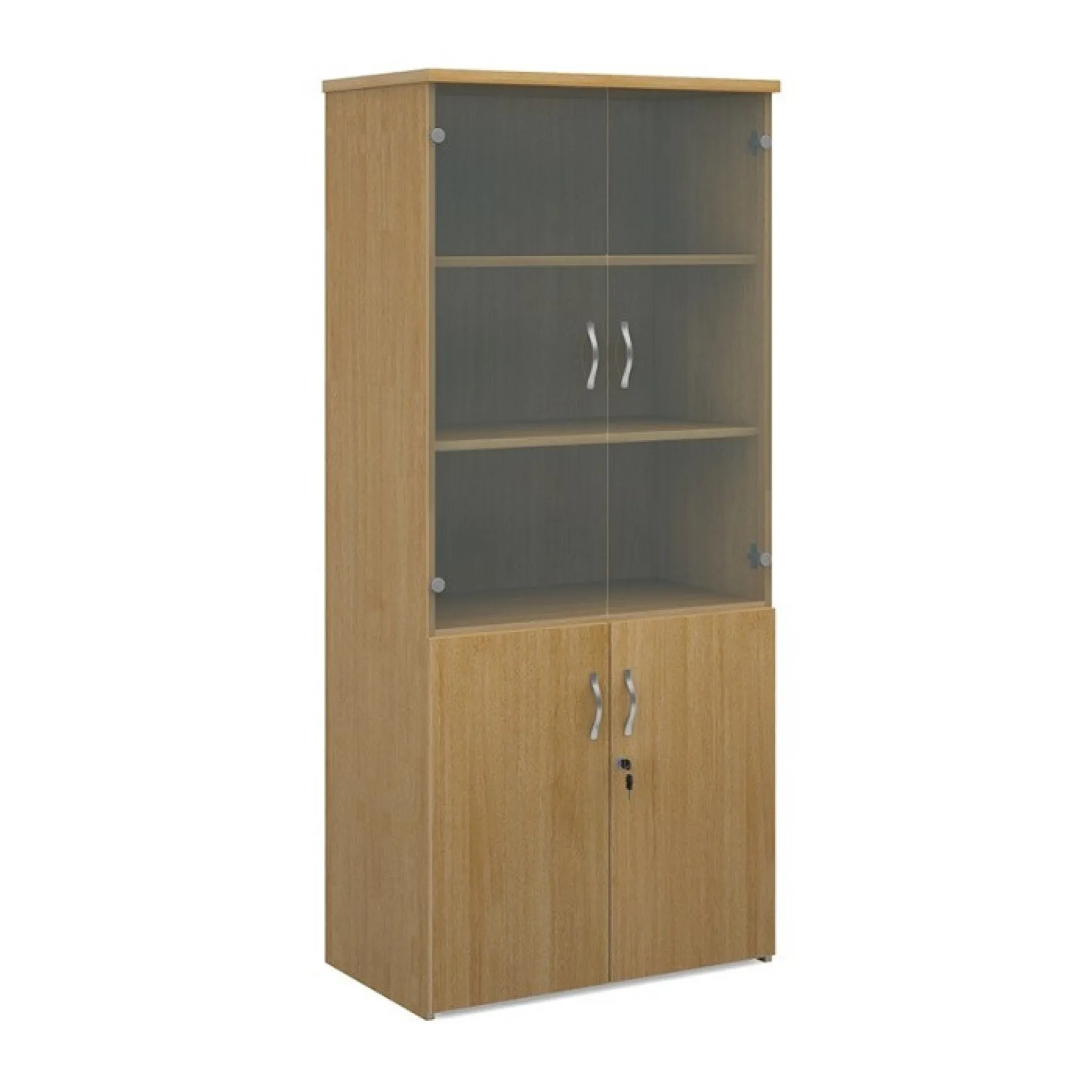 LOF Direct Dams Glazed Combination Cupboard R1790 COM Oak