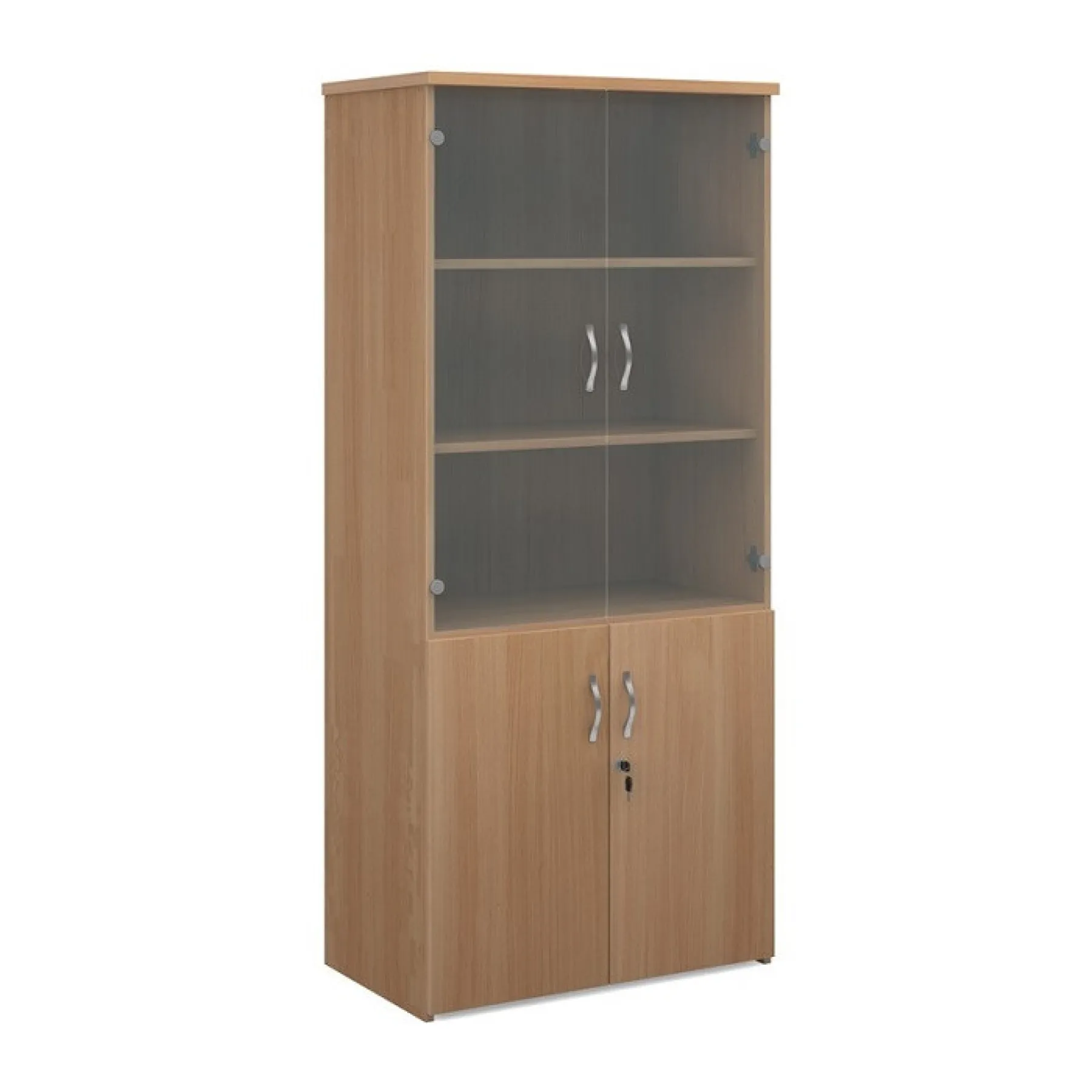 LOF Direct Dams Glazed Combination Cupboard R1790 COM Beech