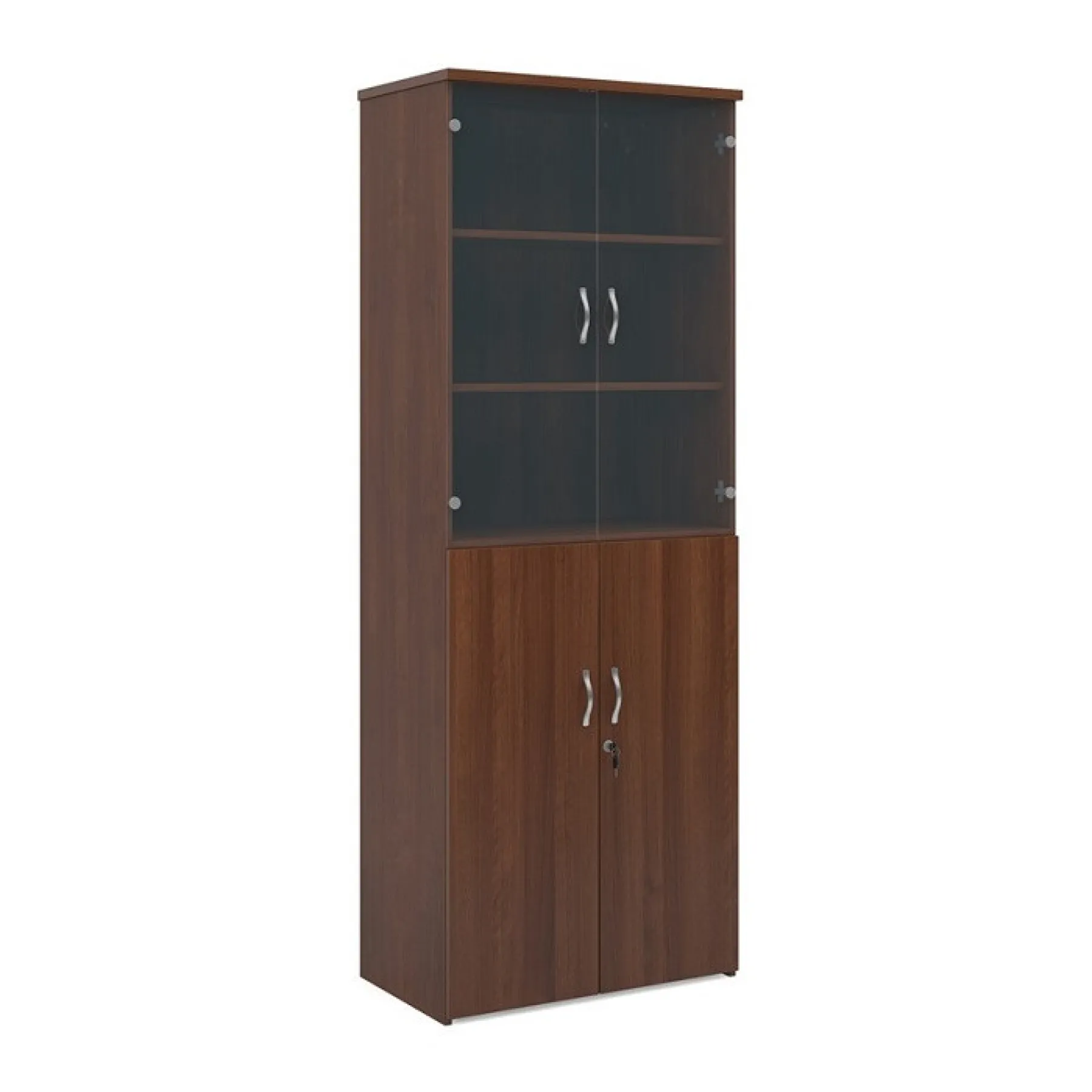 LOF Direct Dams Glazed Combination Cupboard R2140 COM Walnut