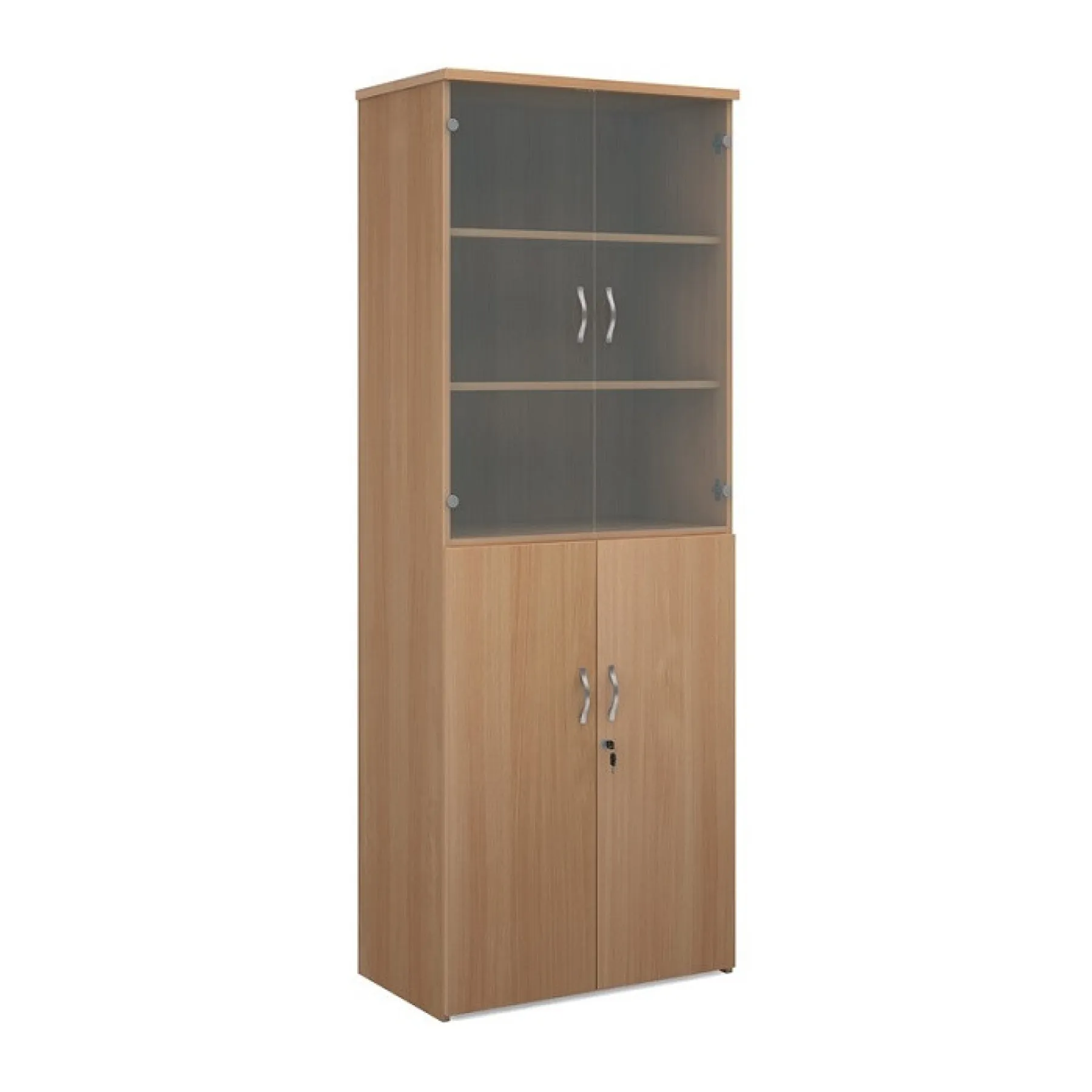 LOF Direct Dams Glazed Combination Cupboard R2140 COM Beech