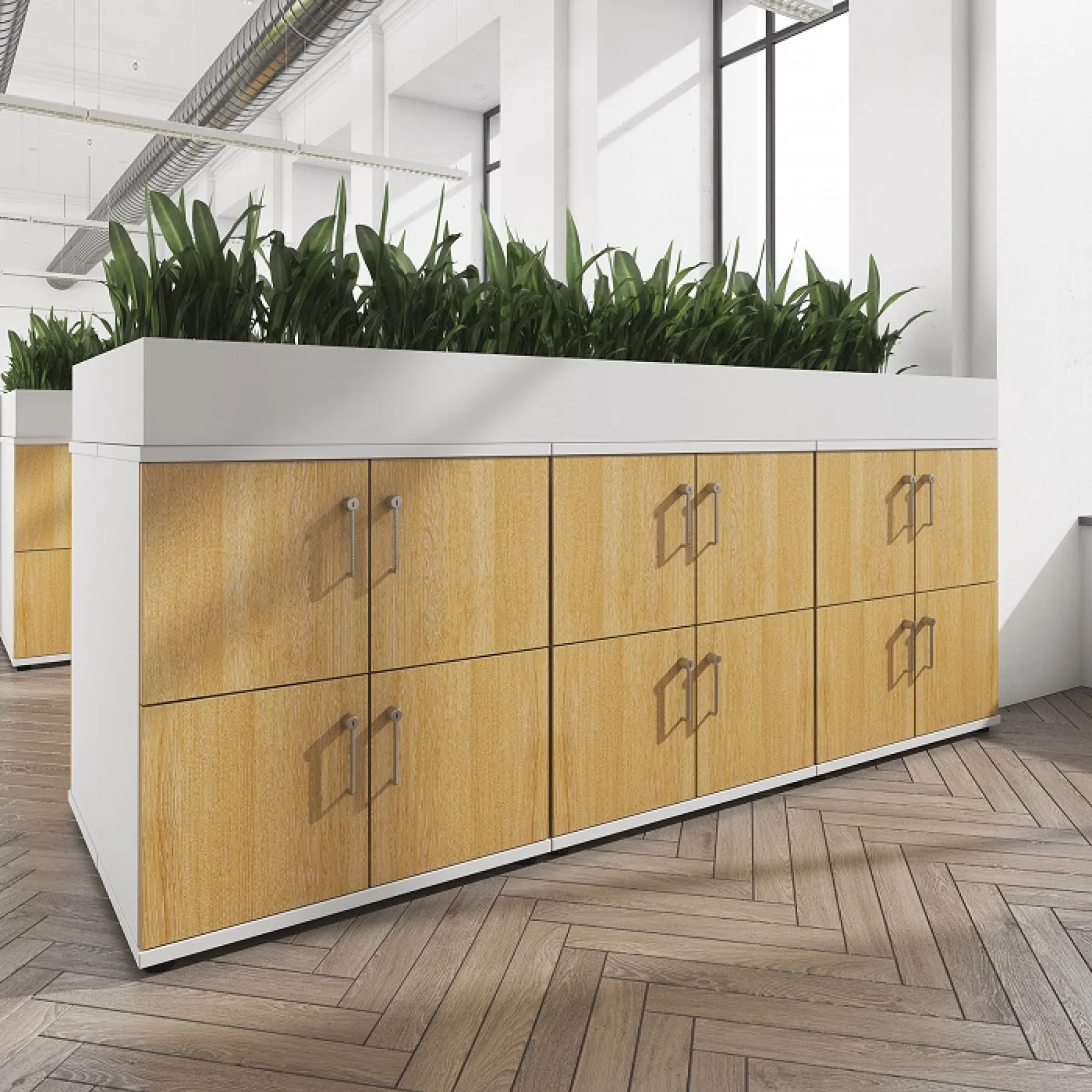 LOF Direct Dams Wooden Storage Universal Lockers LCK Planters