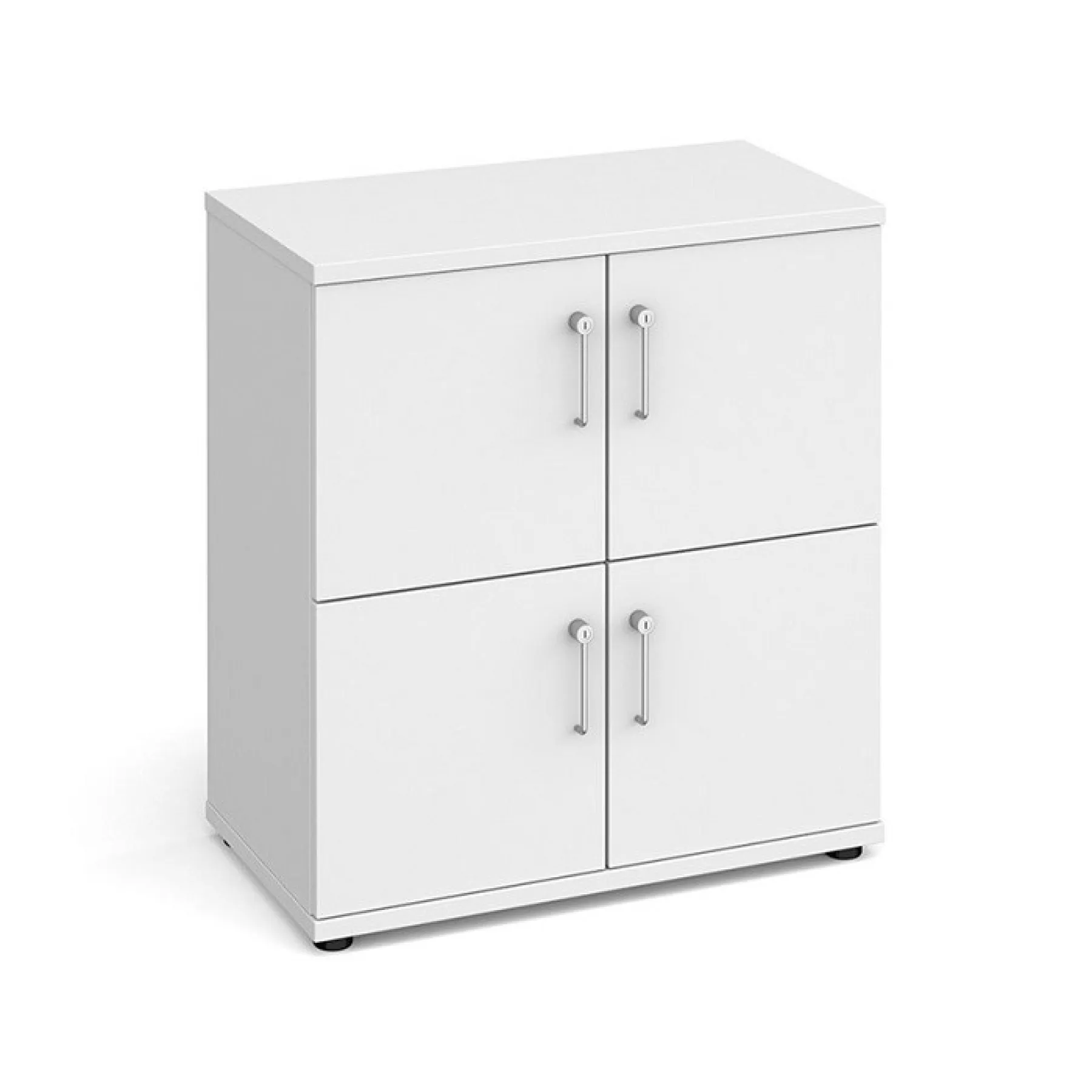 LOF Direct Dams 4 Door Wooden Lockers LCK4 D White Blank