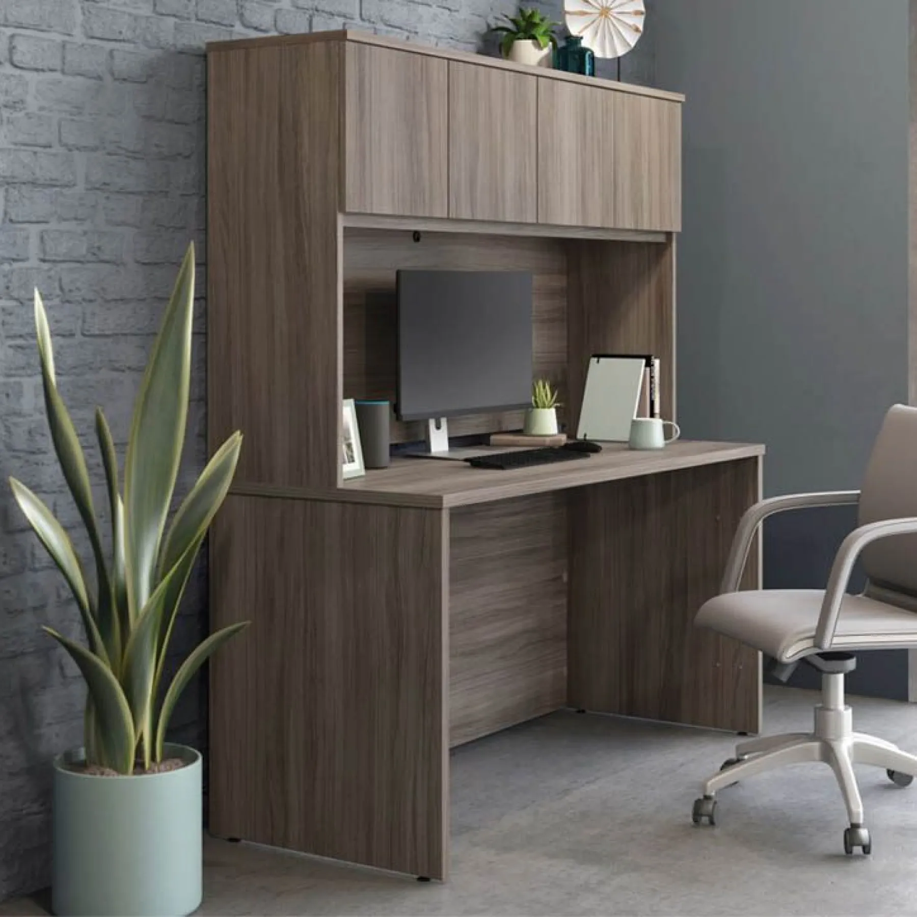 LOF Direct Teknik Affiliate hutch view with desk