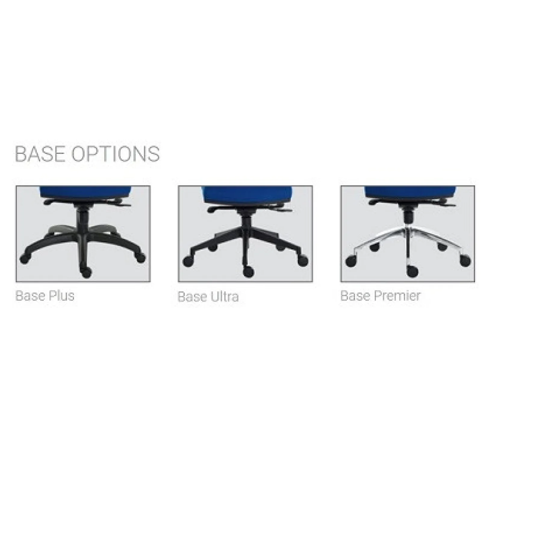 LOF Direct Teknik Ergo Plus Office Chair 9600 R510 Base options 2