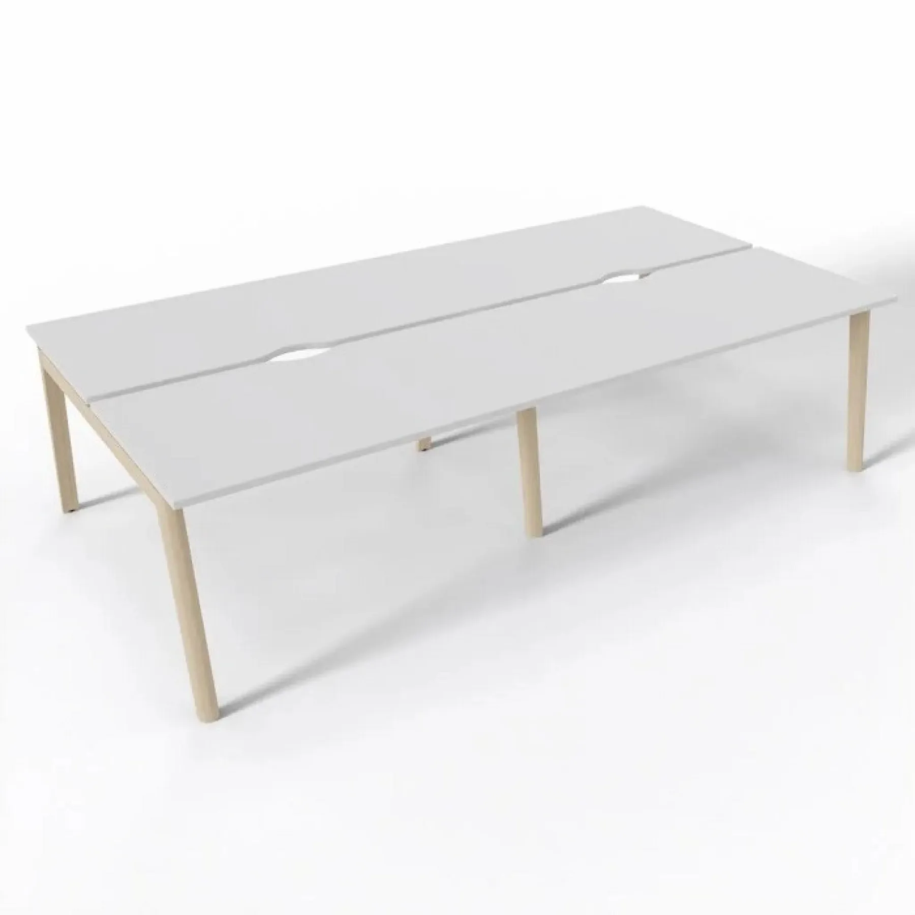 LOF Direct Nova Wood 4 Person Bench Desk