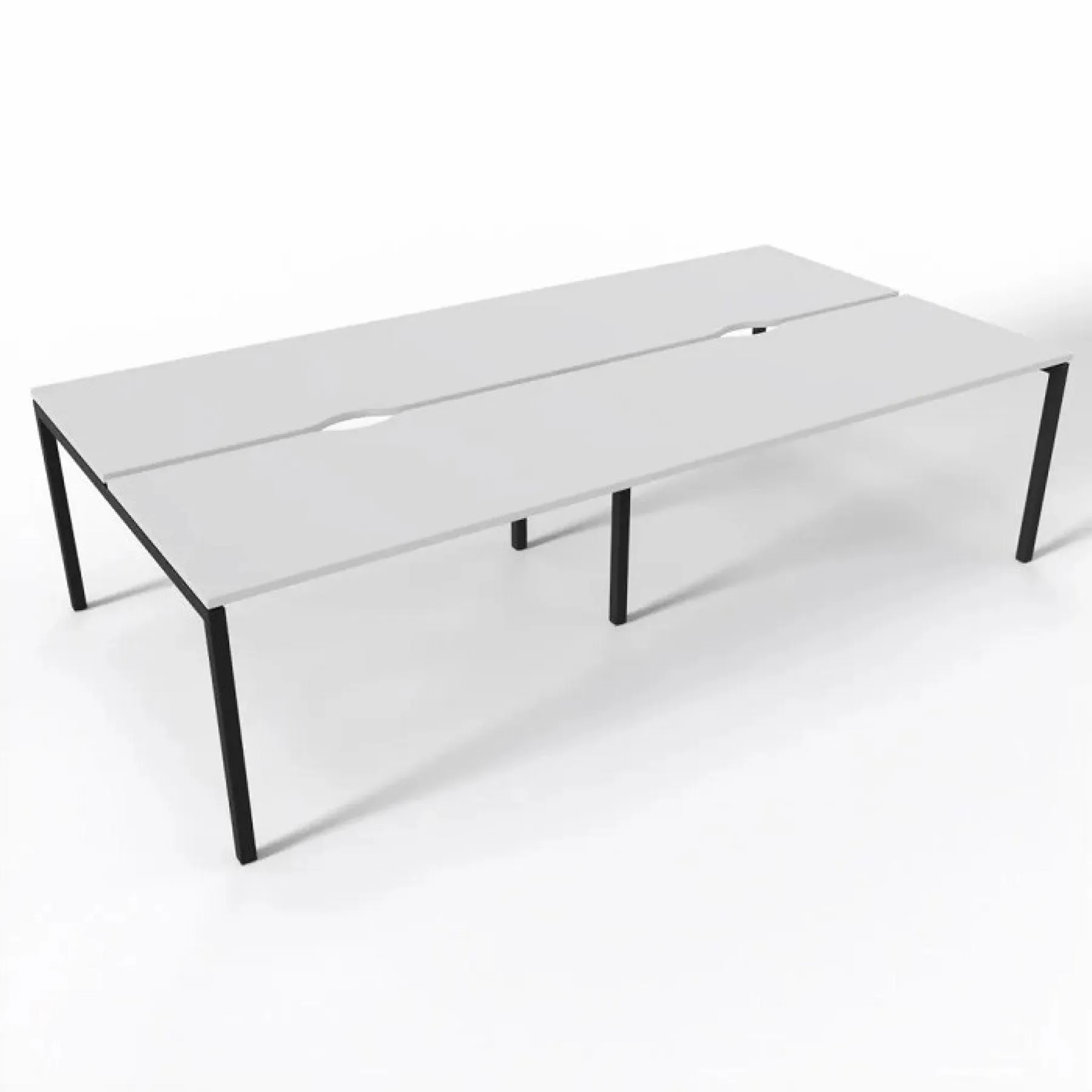 LOF Direct Nova U Leg 4 Person Bench Desk White