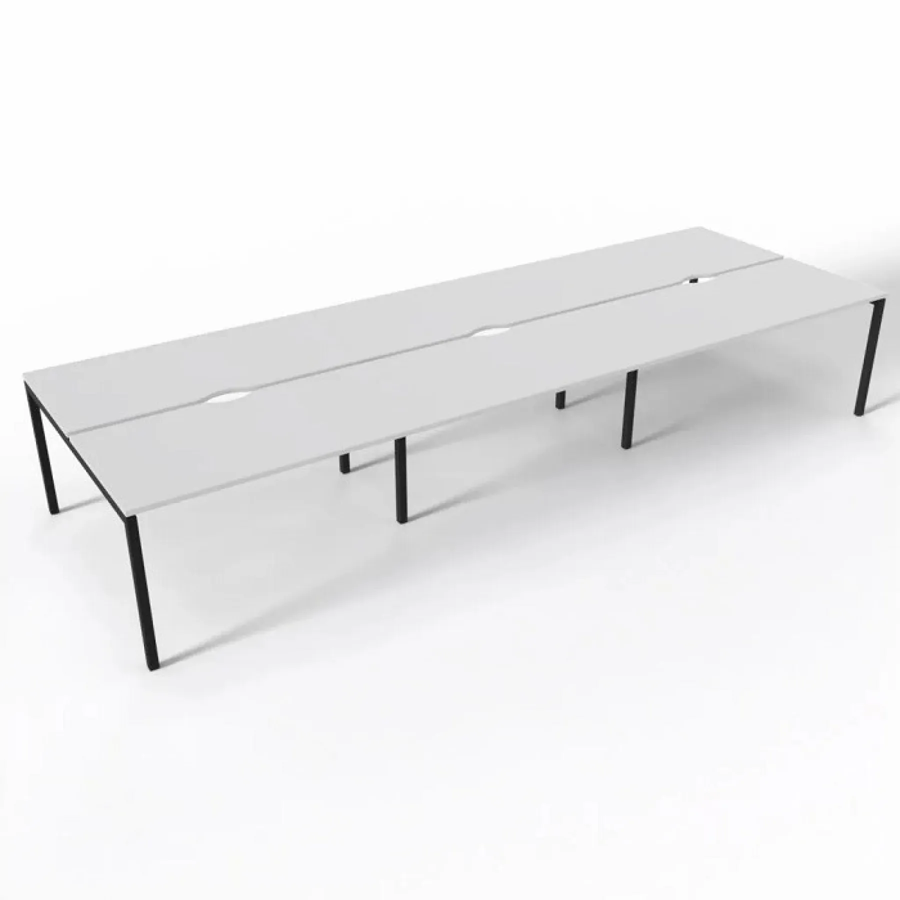 LOF Direct Nova U Leg 6 Person Bench Desk White