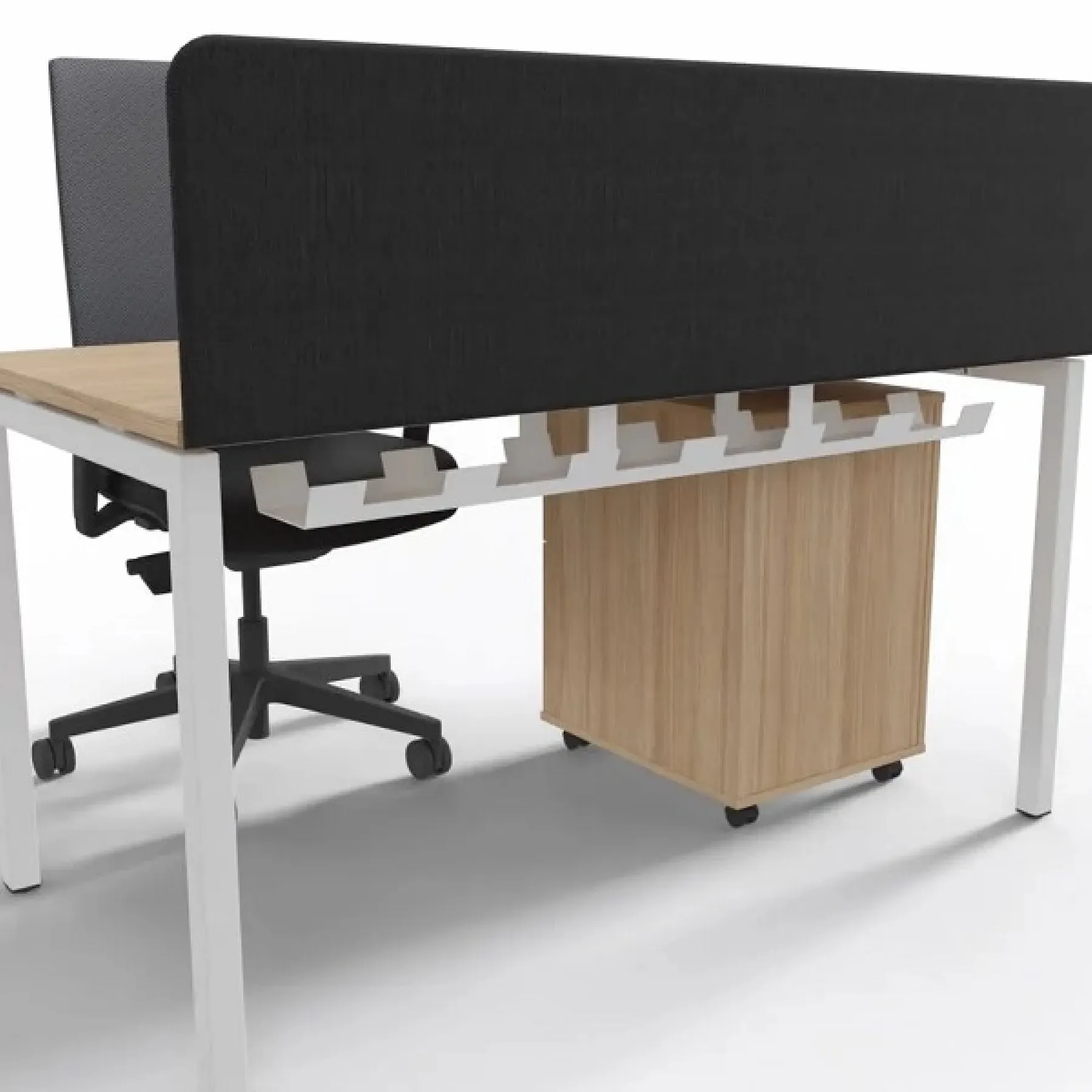 LOF Direct Nova U Leg Desk Screen Behind