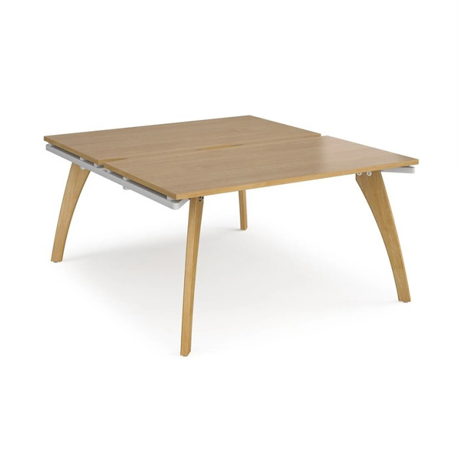 LOF Direct Fuze Bench Desk Bank of 2 Desk FZ1416 Oak