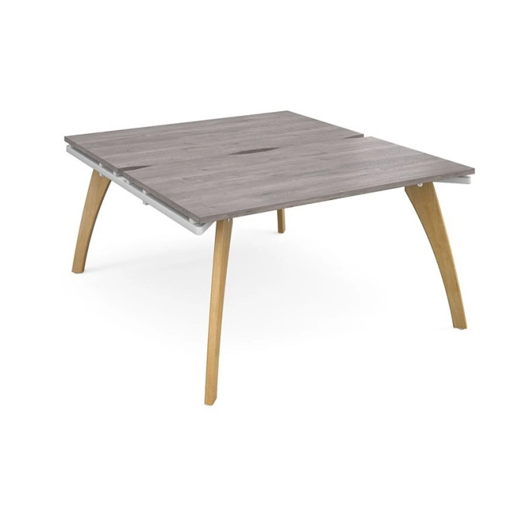 LOF Direct Fuze Bench Desk Bank of 2 Desk FZ1416 Grey Oak