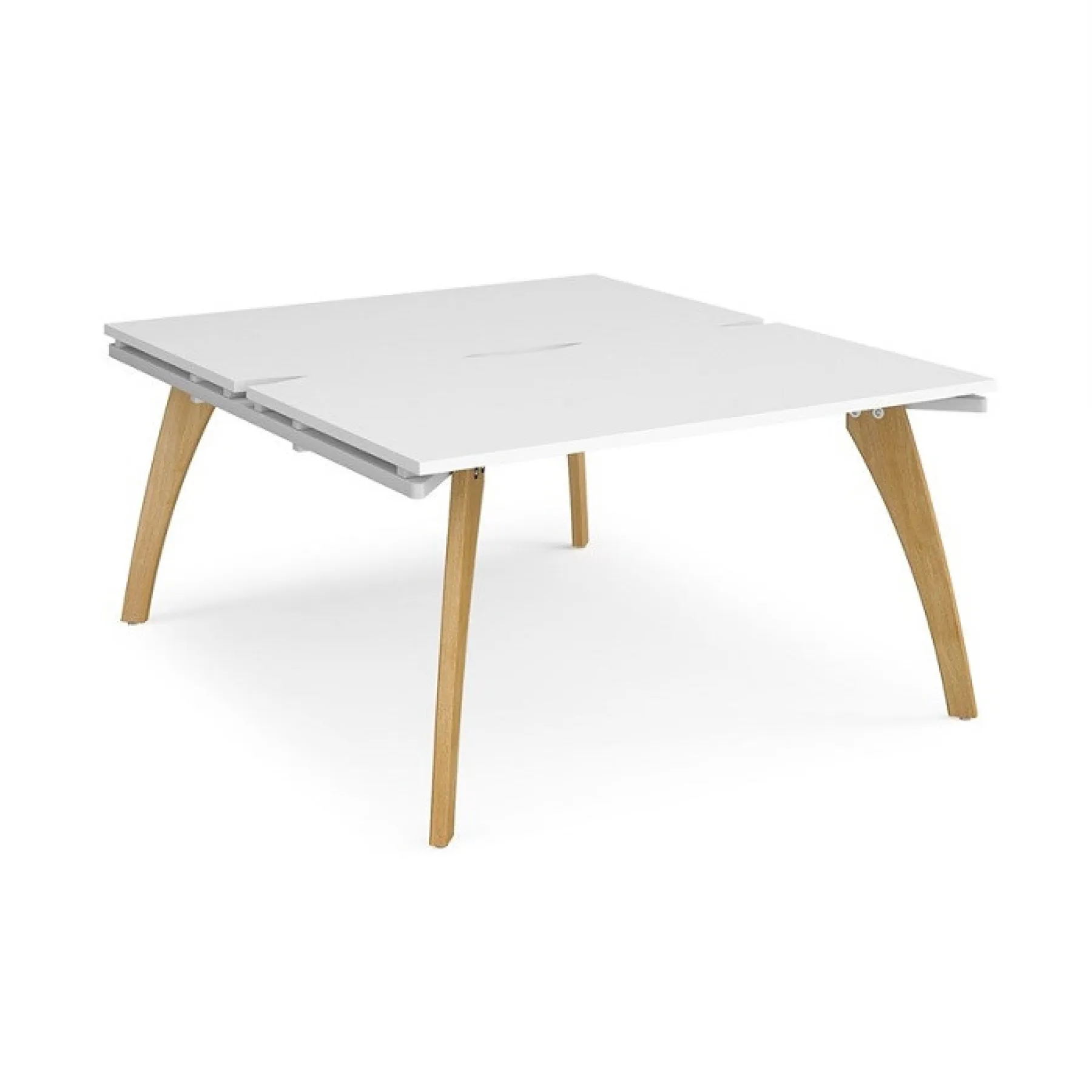 LOF Direct Fuze Bench Desk Bank of 2 Desk FZ1416 White