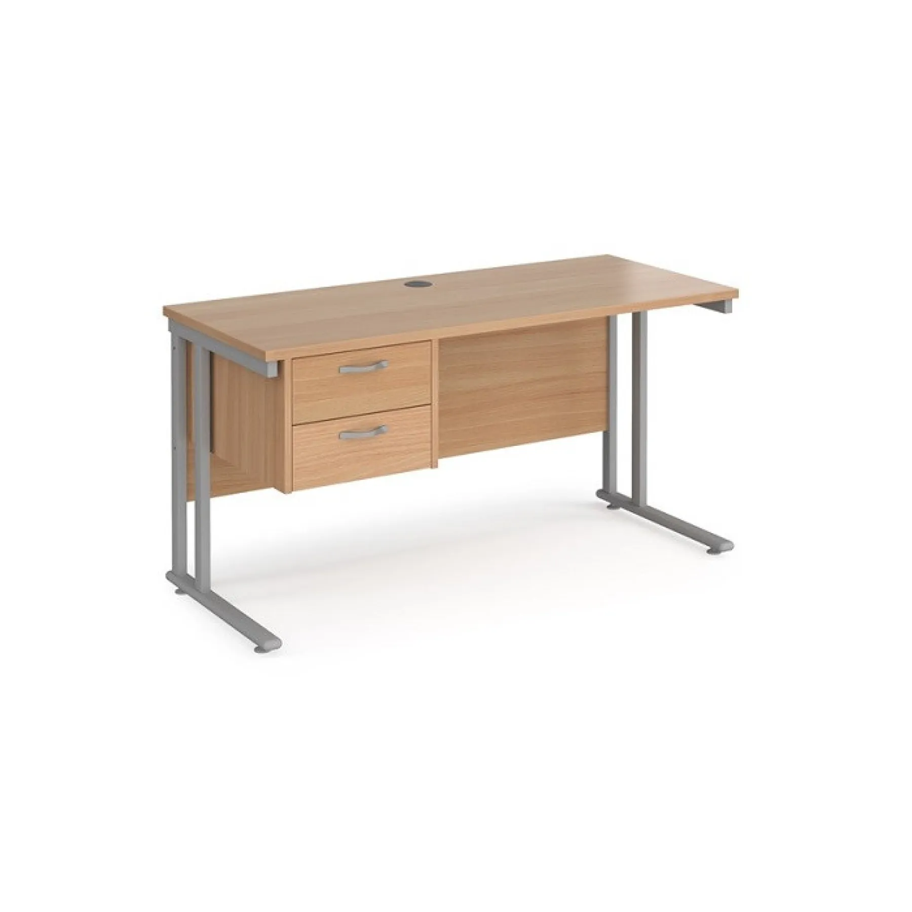 LOF Direct Maestro 25 Shallow Desk With Drawers Beech