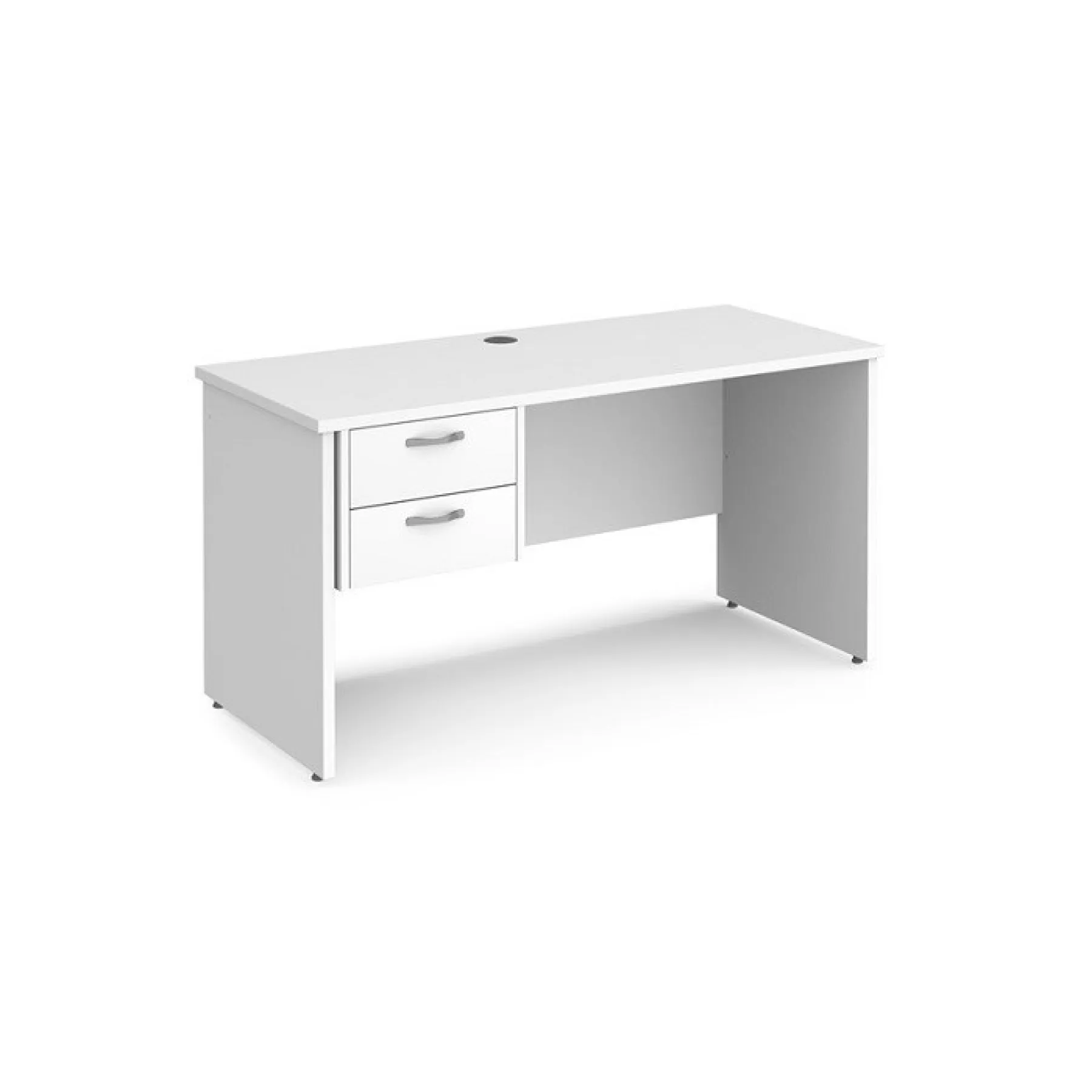 LOF Direct Maestro 25 Desk With Panel Ends Ped White