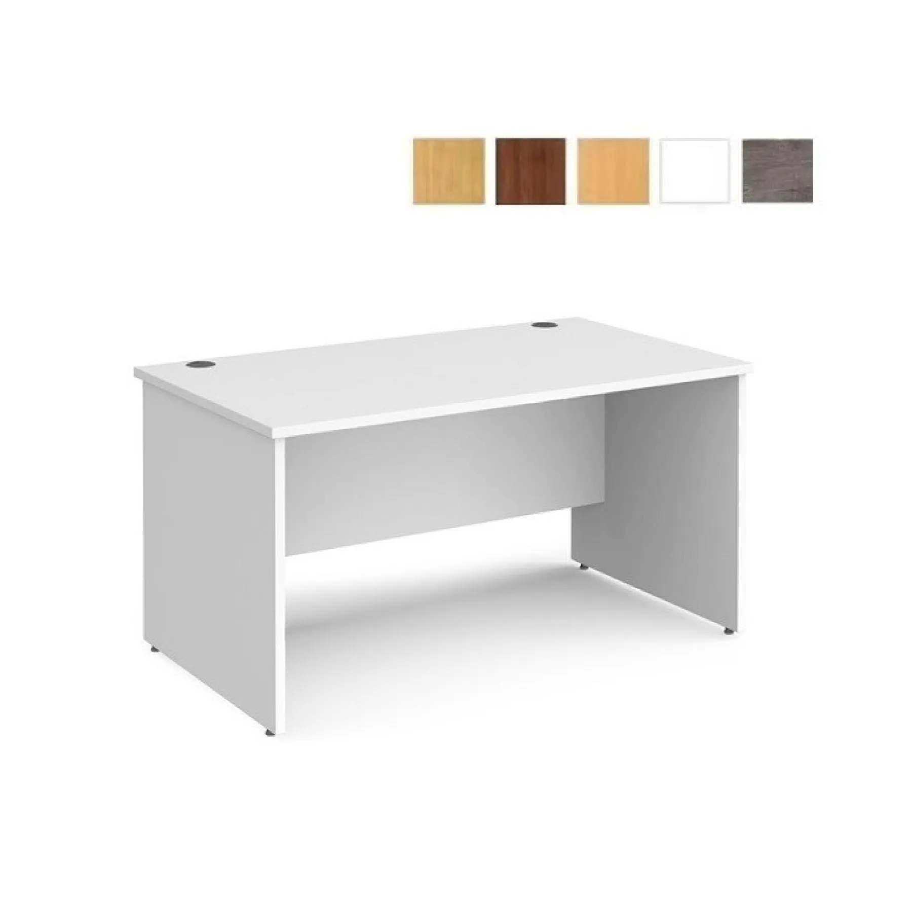 LOF Direct Maestro 25 Desk With Panel Ends White FINI