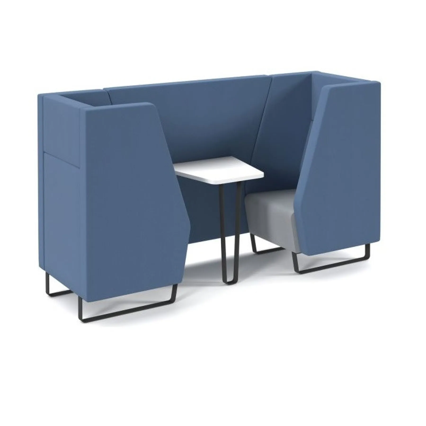 LOF Direct Encore Meeting Booth 2 seat Metal Frame Blue