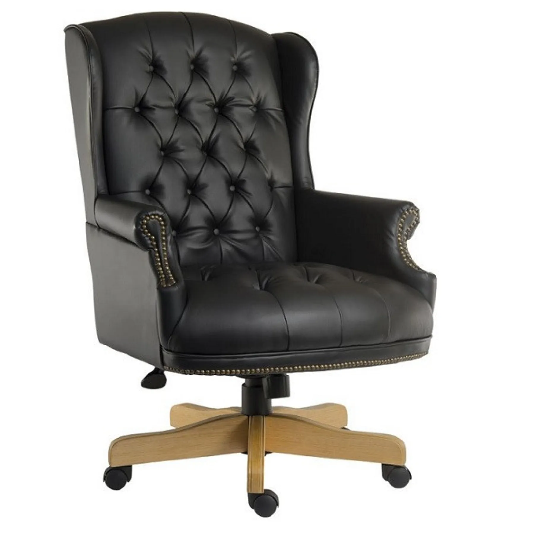 LOF Direct Teknik Chairman Noir Executive Armchair Angle