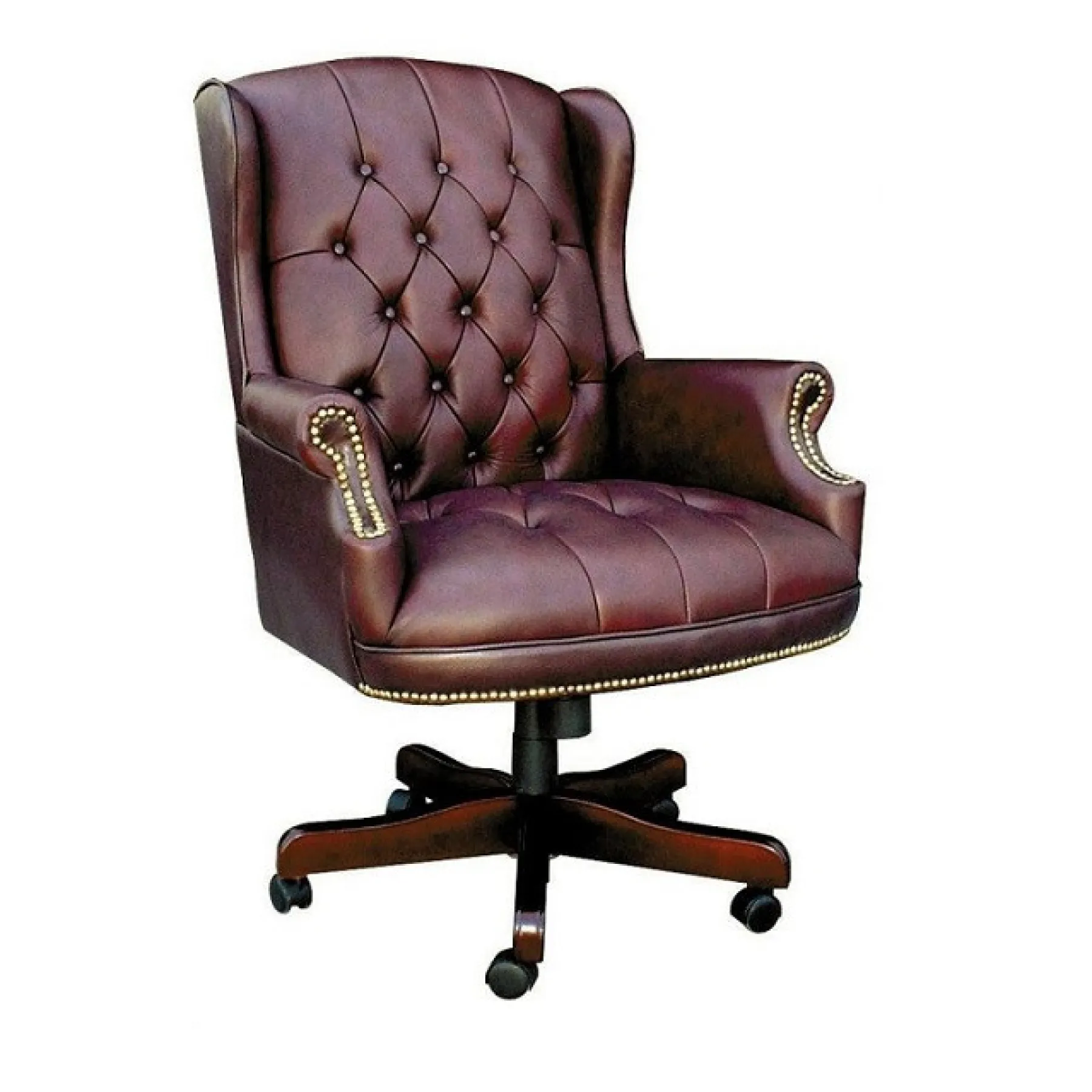 LOF Direct Teknik Chairman Burgundy Executive Armchair 6927 BU Angle