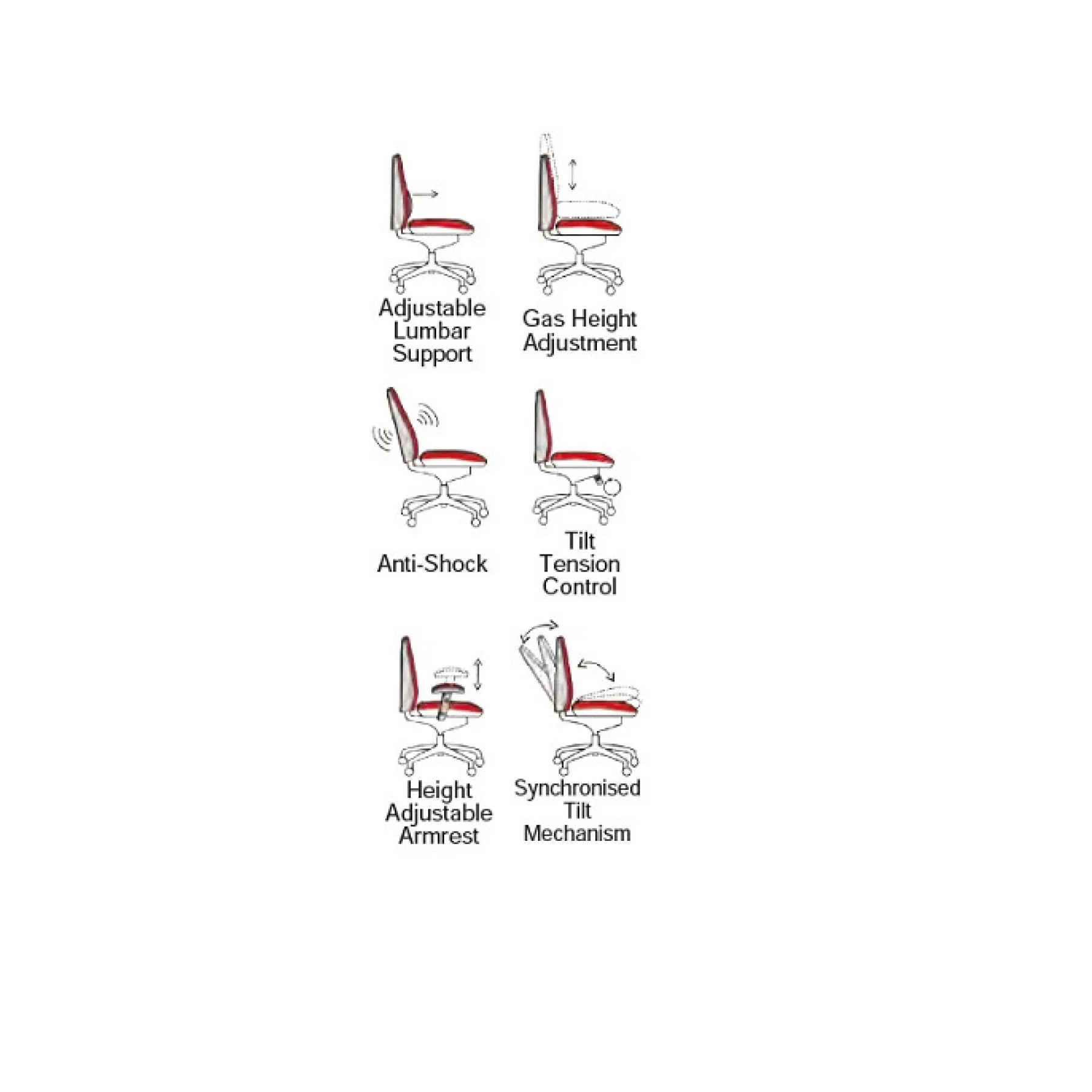 LOF Direct Houston Heavy Duty Chair Adjustments