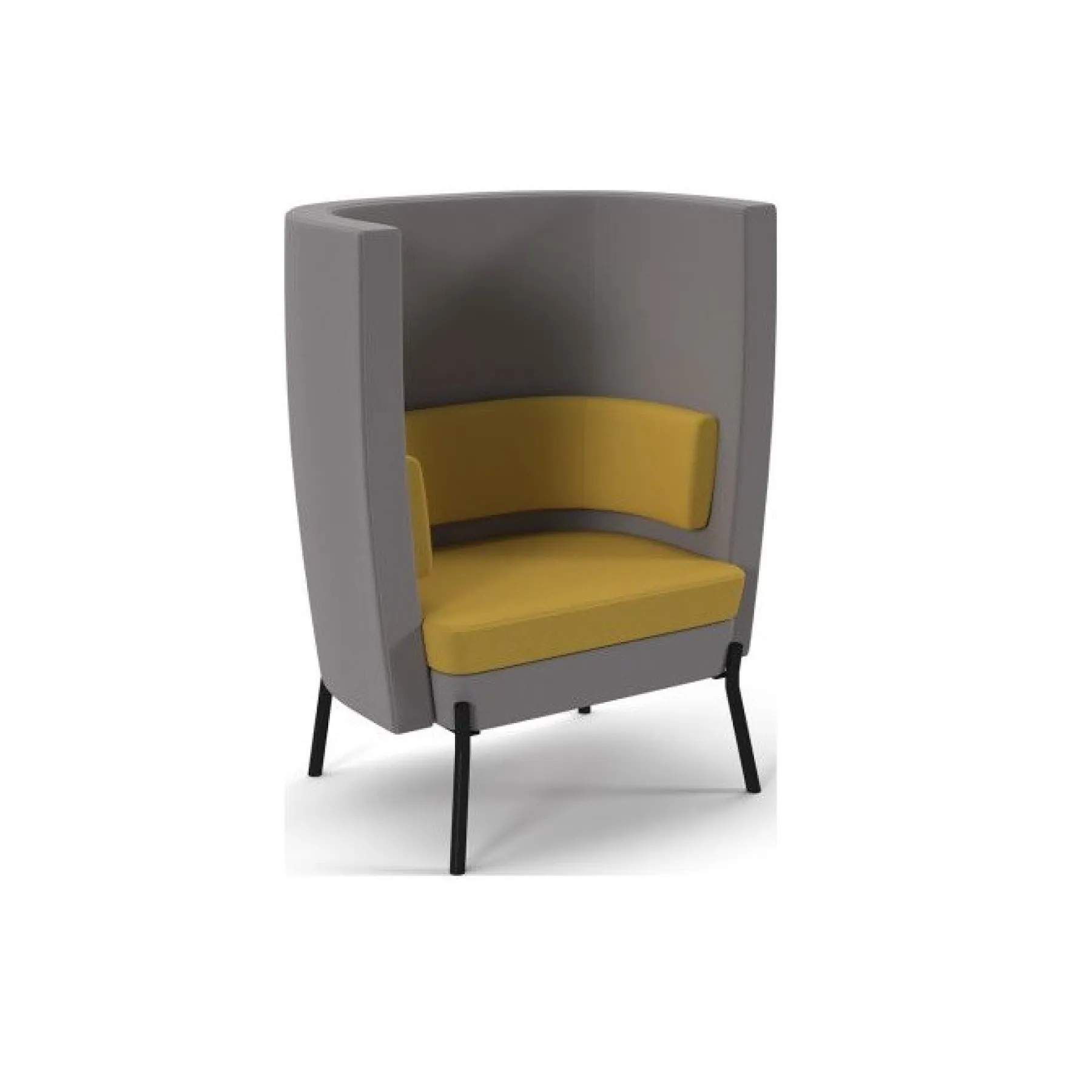 LOF Direct Dams Tilly High Back Single Seater TY HBS1 Yellow Grey