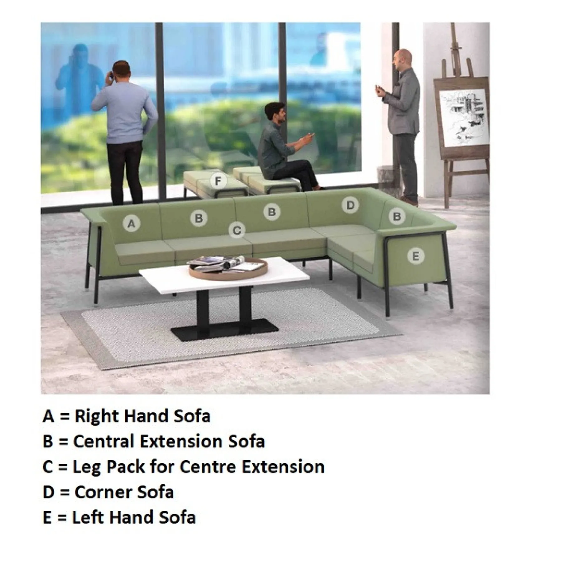 LOF Direct Dams Addison Modular Seating Description