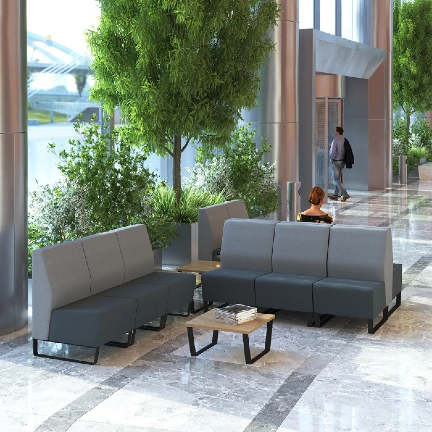 LOF Direct Dams Encore Stocked Modular Seating Grey Location