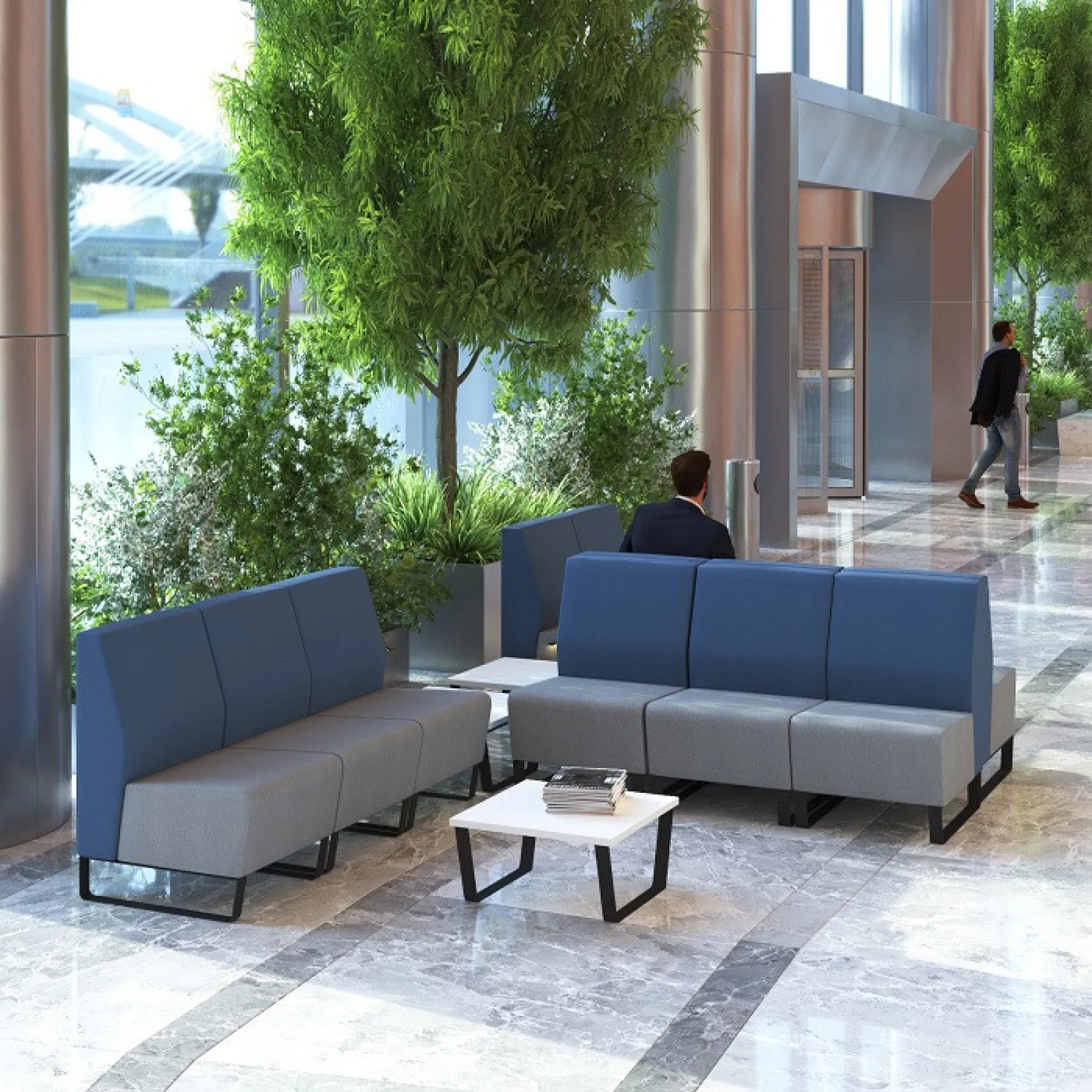 LOF Direct Dams Encore Stocked Modular Seating Blue Location
